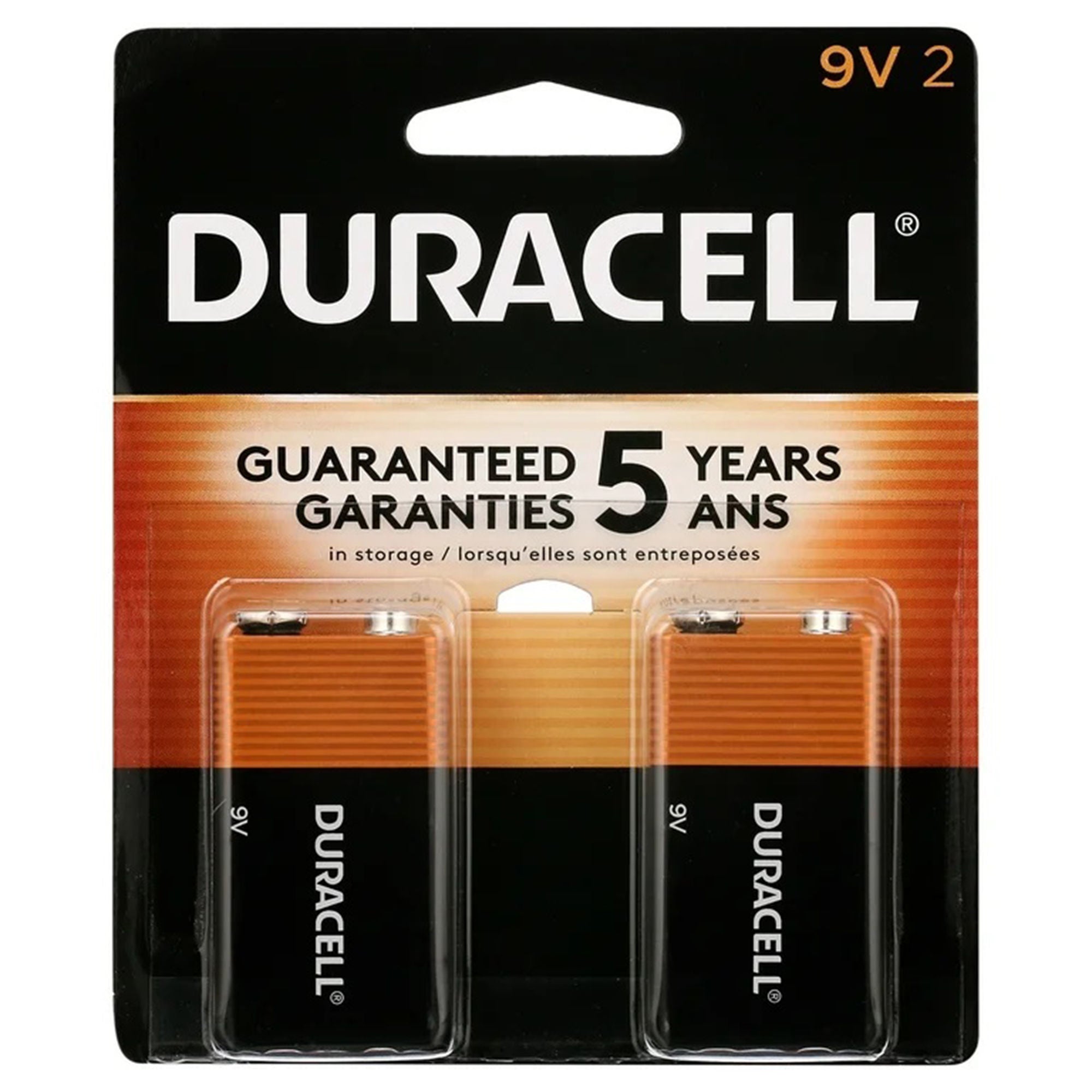 Procter & Gamble - 04133321601 Alkaline Battery Duracell® Coppertop® 9V Cell 9 Volt Disposable 2 Pack