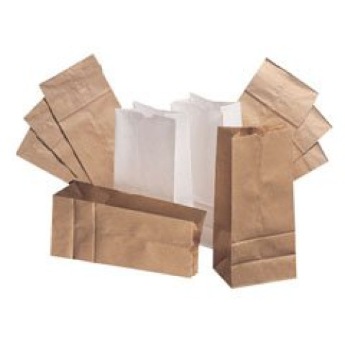 Essendant Co-United Stationers BAGGW4500 - White Paper Bag, 5 x 3.13 x 9.75 Inch - 500/Pack