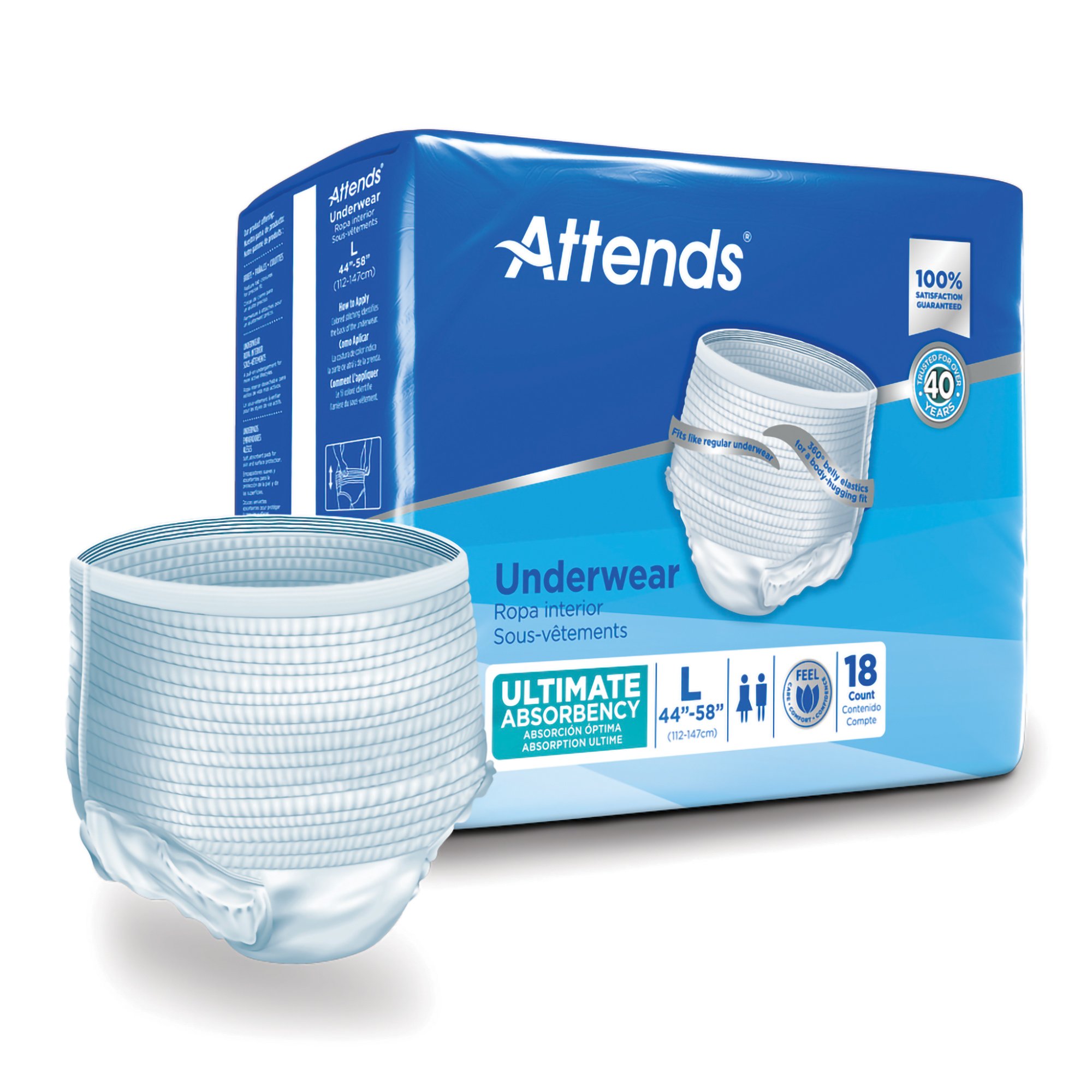 Attends Healthcare Products APP0730 - Attends® Advanced Underwear, Large - 18/Pack, 72/Case