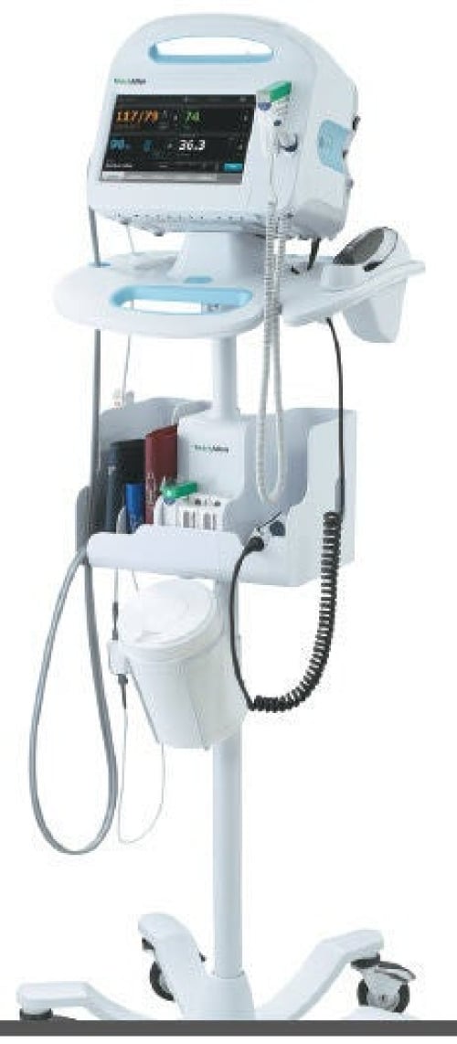 Welch Allyn - 4800-60 Cable Management Mobile Stand Welch Allyn With Storage Bin For use with Welch Allyn Connex Vital Signs Monitors