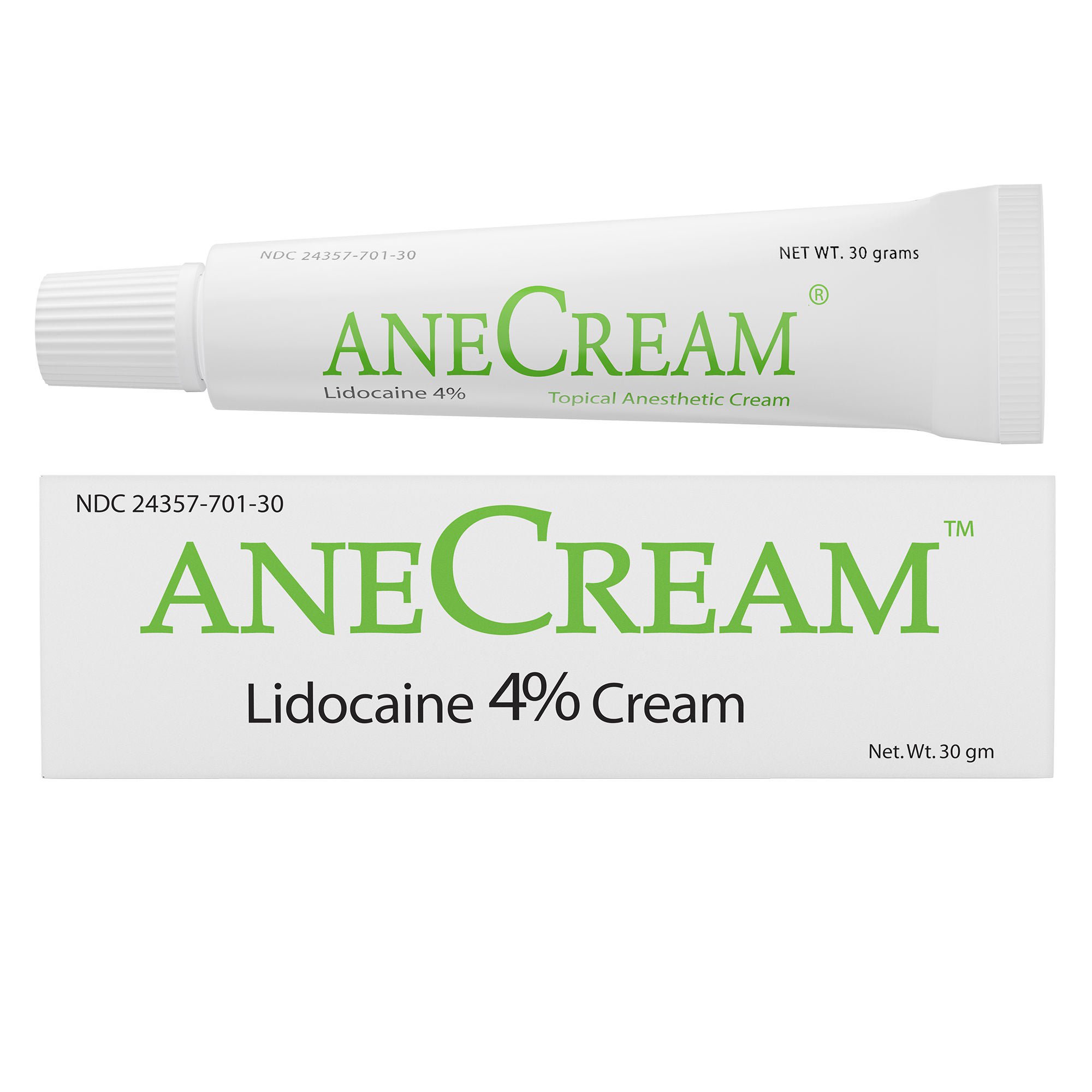 Focus Health Group - 24357070130 Topical Pain Relief AneCream™ 4% Strength Lidocaine Cream 30 Gram