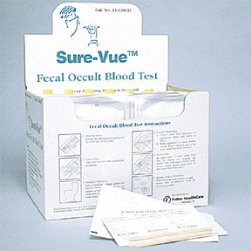 Fisher Anatomical - 23038035 Cancer Screening Test Kit Sure-Vue® Extra Sensitive Fecal Occult Blood Test (FOBT) 100 Tests CLIA Waived