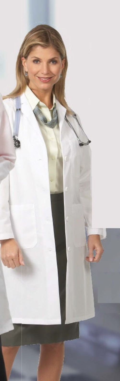 Fashion Seal Uniforms - 486-SZ10 Lab Coat White Size 10 Knee Length 65% Polyester / 35% Cotton Reusable