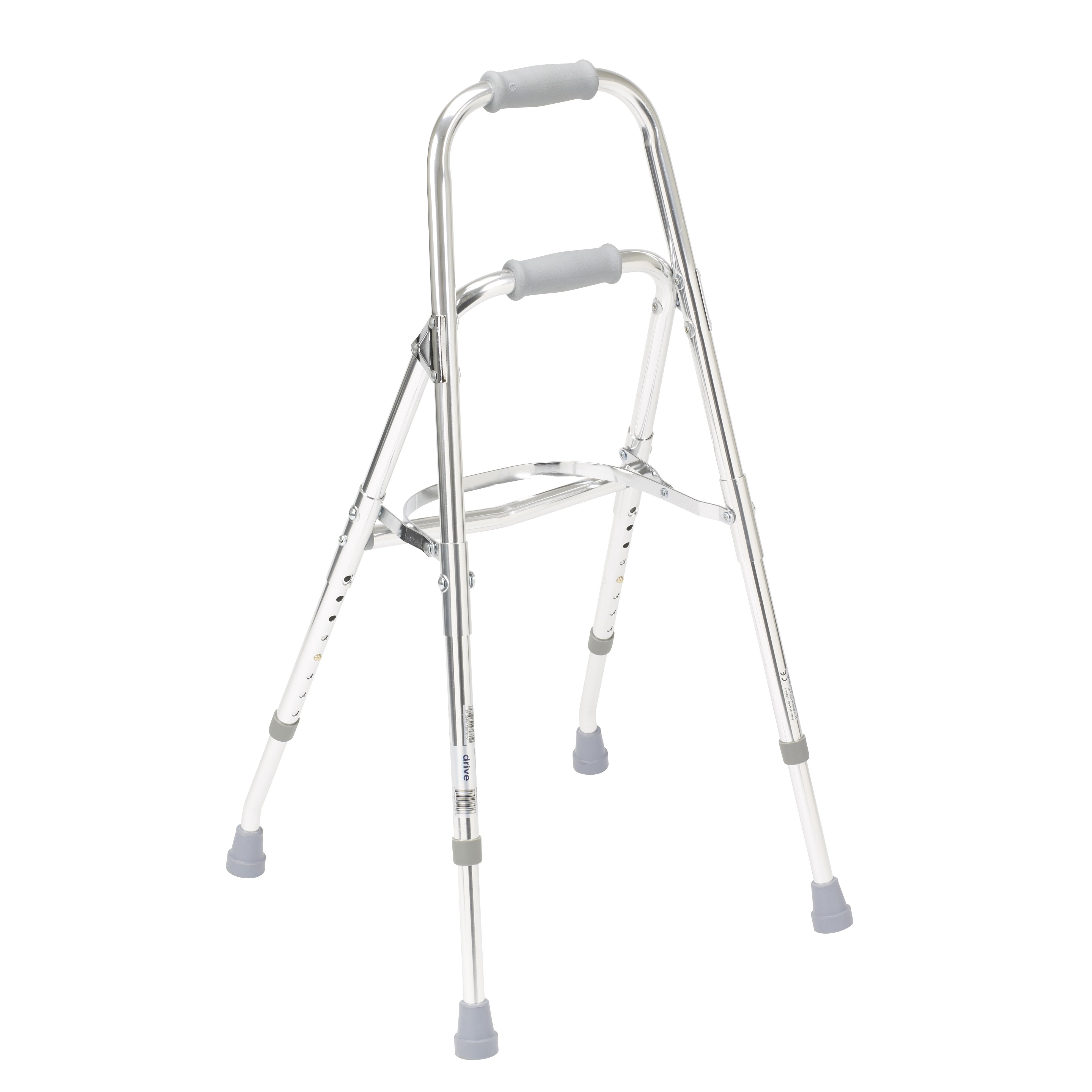 Drive DeVilbiss Healthcare 10240-1 - drive™ Hemi Aluminum Side Step Folding Walker, 29.5 – 37 Inch Height - 1/Each