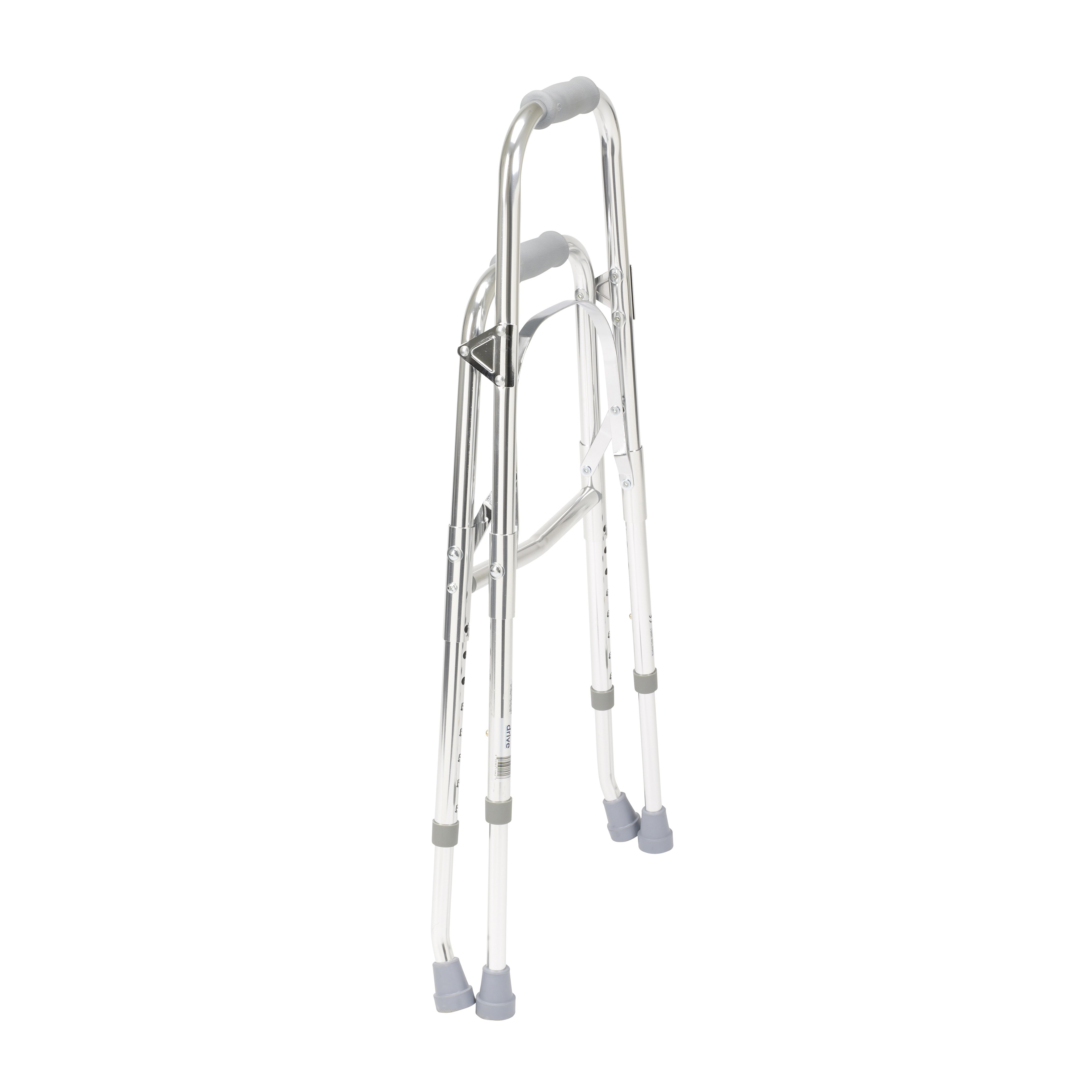 Drive DeVilbiss Healthcare 10240-1 - drive™ Hemi Aluminum Side Step Folding Walker, 29.5 – 37 Inch Height - 1/Each
