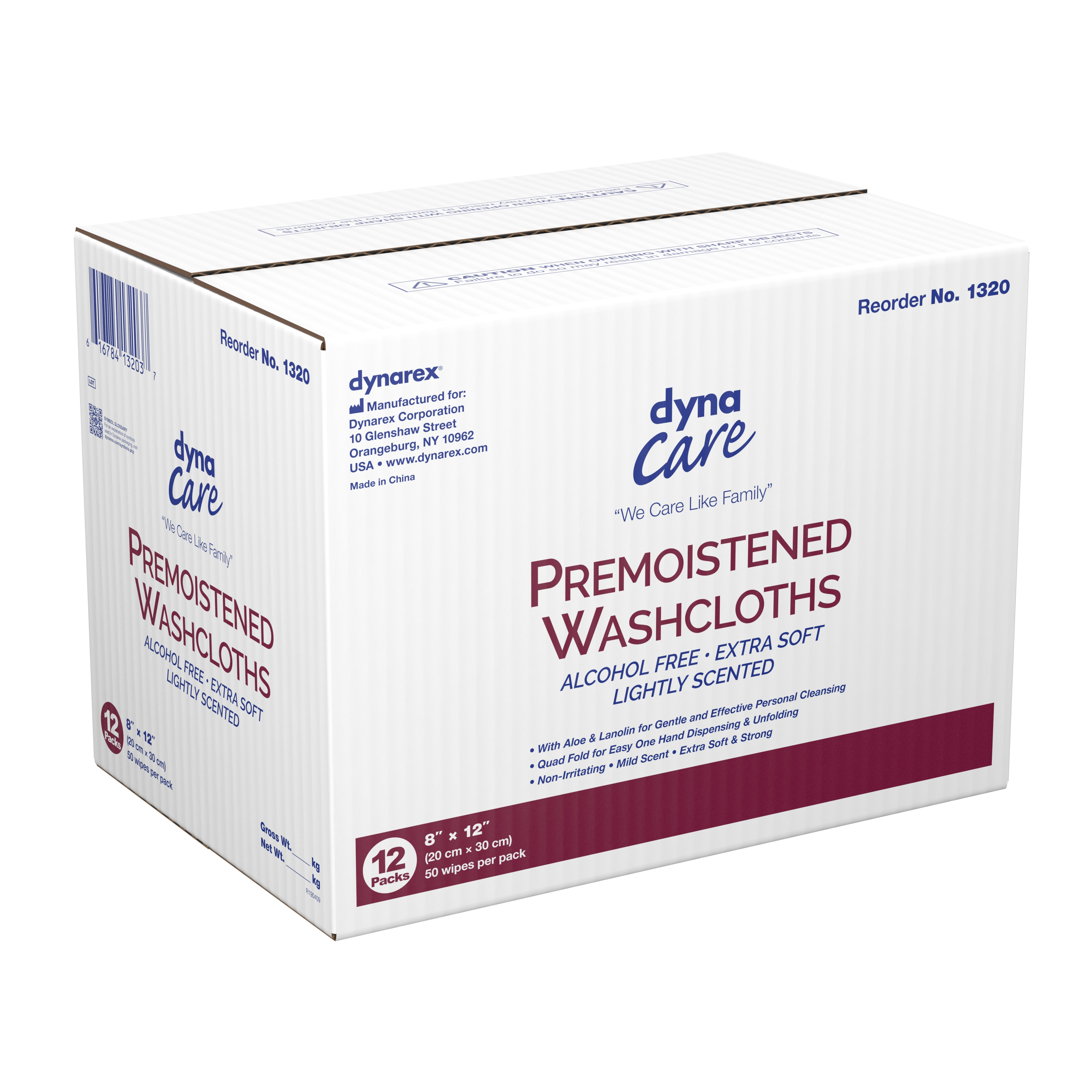 Dynarex - 1320 Dynarex Personal Wipe DynaCare Soft Pack Aloe / Lanolin Scented