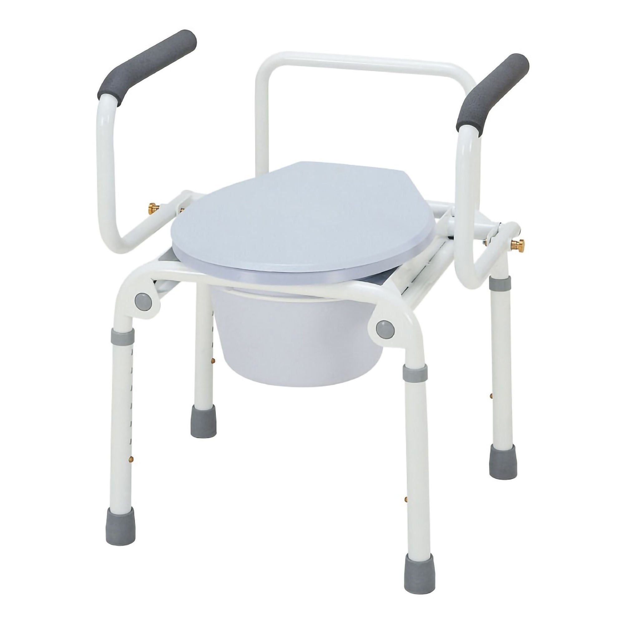 Merits Health Products - C313-2 Commode Chair Drop Arms Steel Frame 14 Inch Seat Width 300 lbs. Weight Capacity