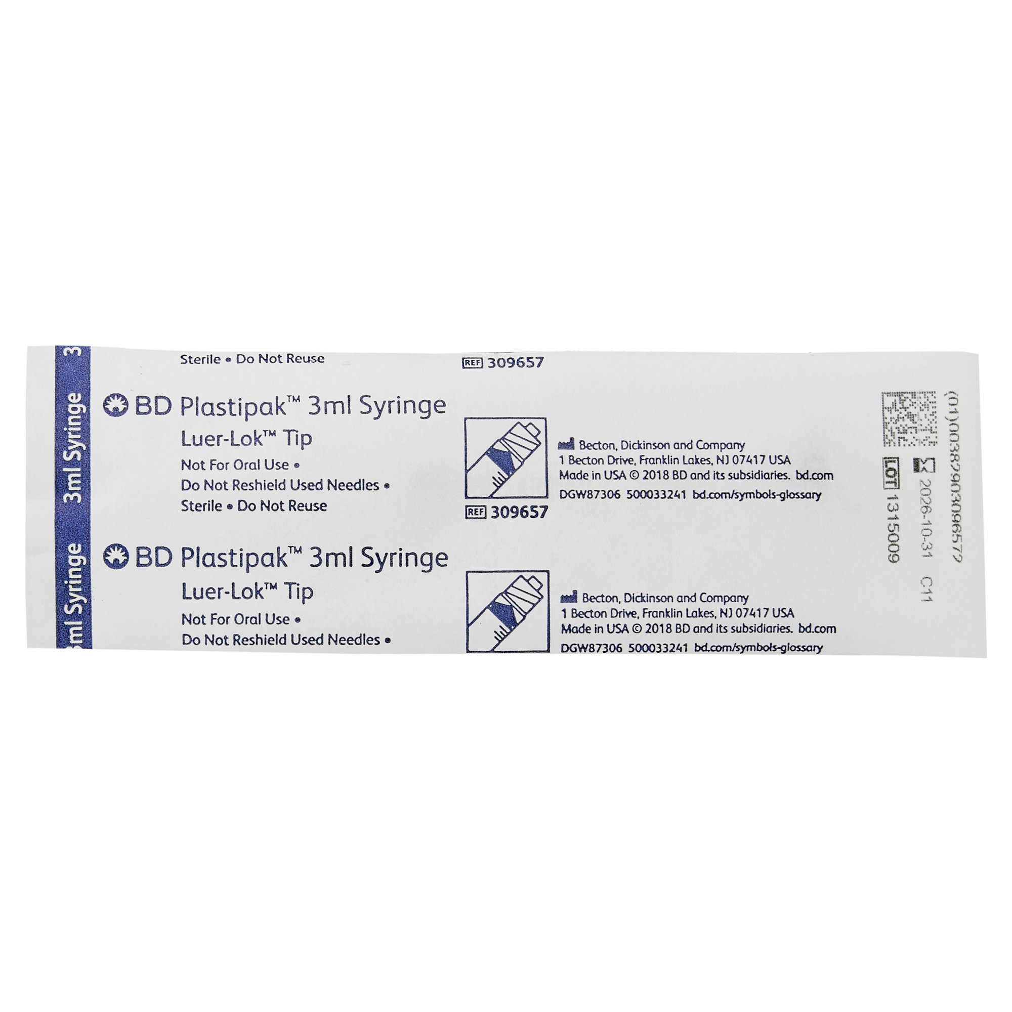 BD - 309657 BD Luer-Lok™ General Purpose Syringe