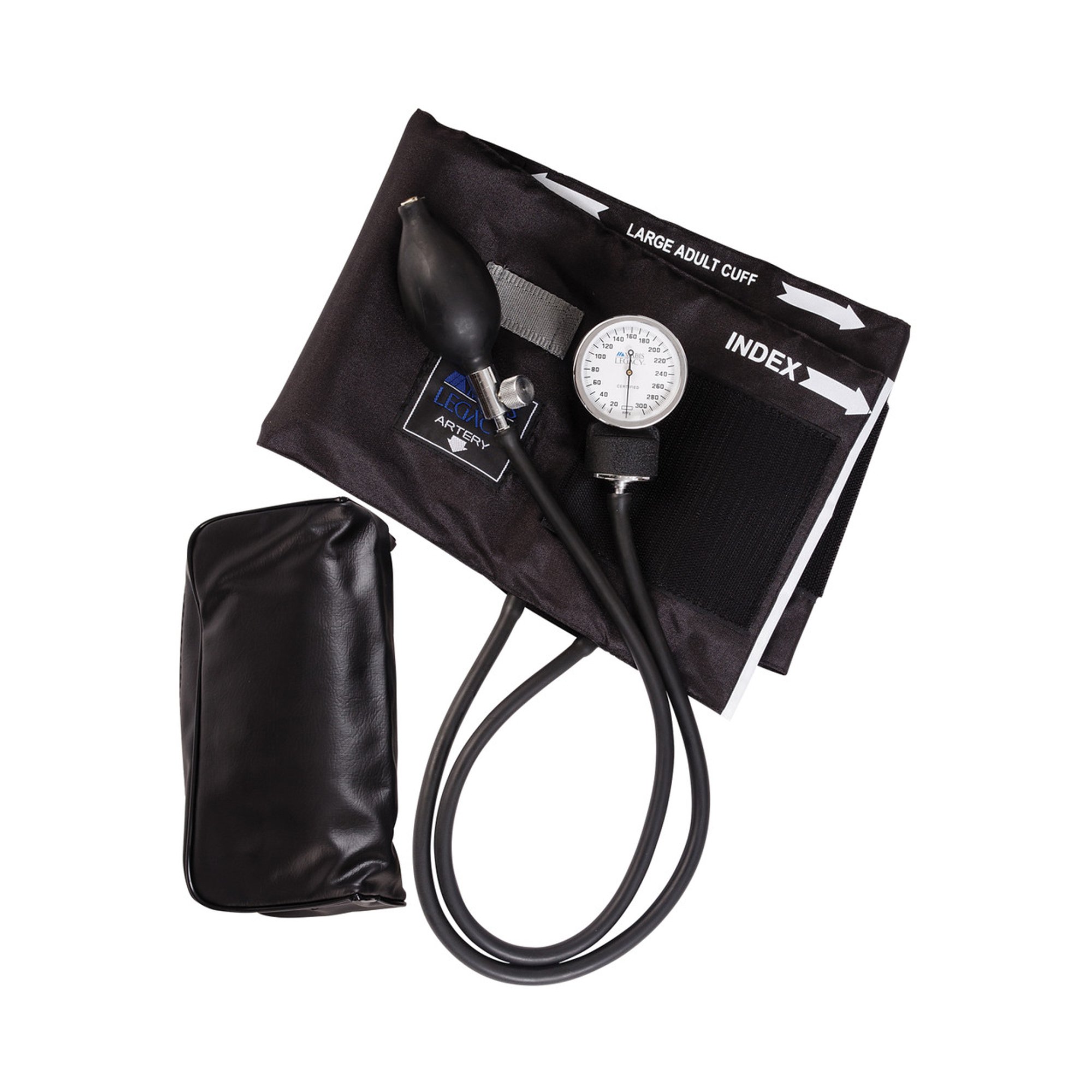 Mabis Healthcare 01-110-026 - Legacy™ Aneroid Sphygmomanometer, Large, Black - 1/Each