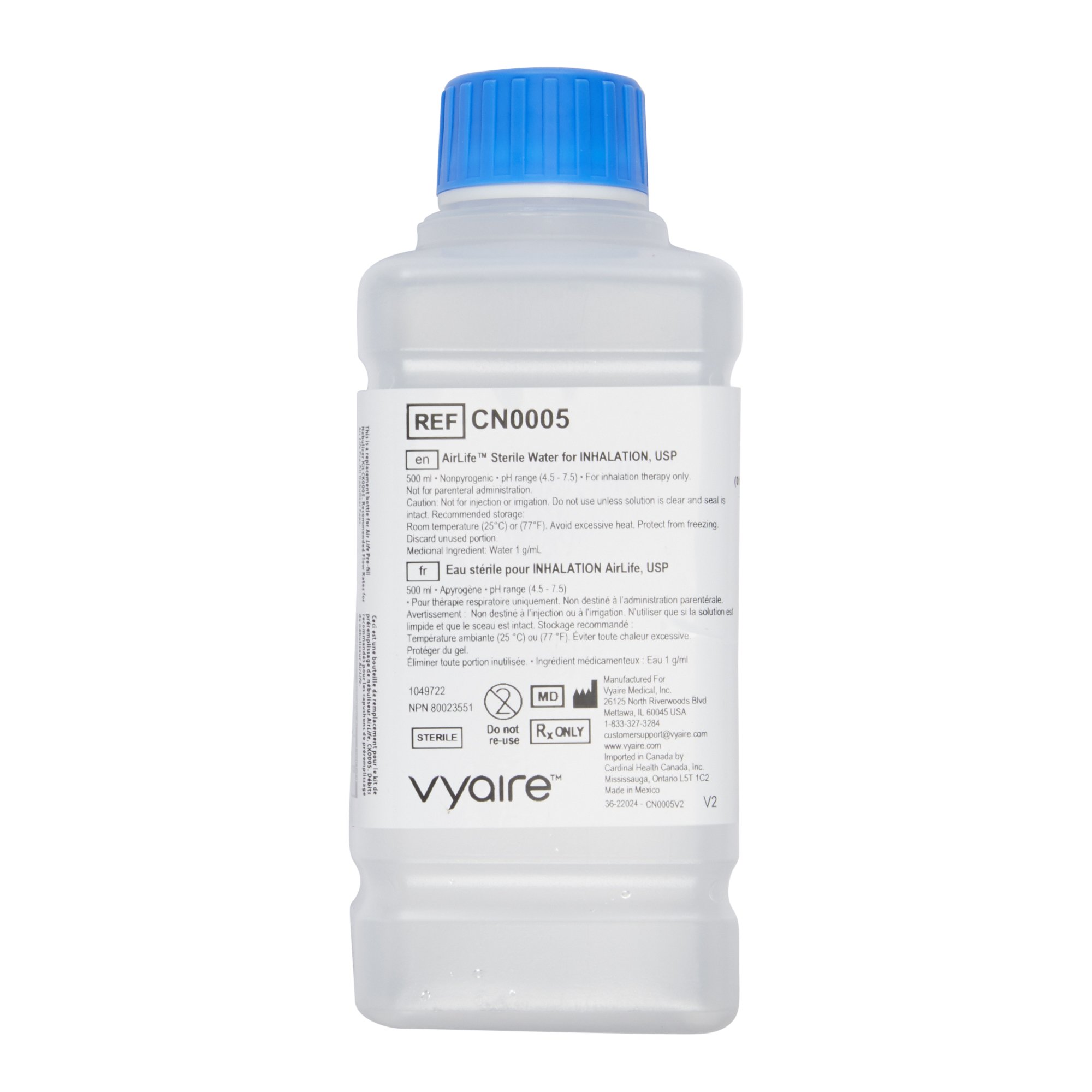 Sun Med - CN0005 AirLife® Sterile Water Respiratory Therapy Solution