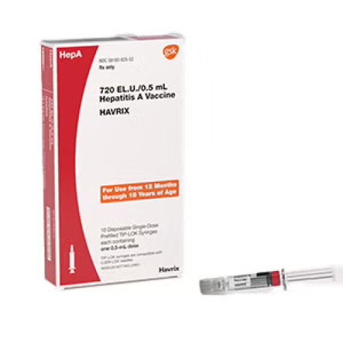 Glaxo Smith Kline - 58160082552 HAVRIX® Hepatitis A Virus Vaccine, Preservative Free 720 Unit / 0.5 mL Injection 0.5 mL