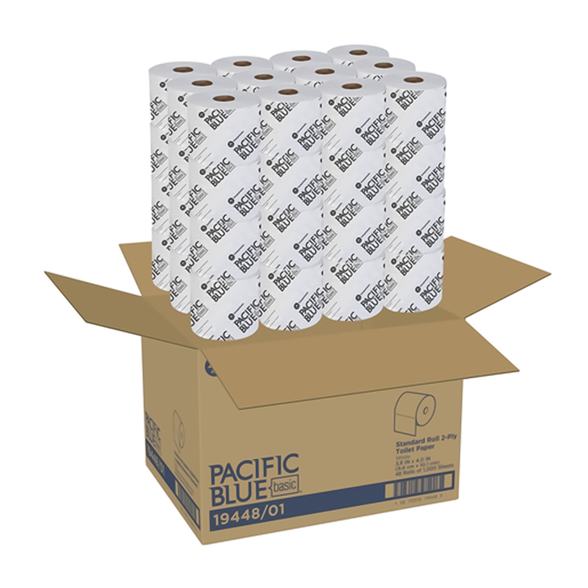 Georgia-Pacific Consumer Products LP 19448-01 - Pacific Blue Basic® Two-Ply Standard Toilet Paper - 48/Case
