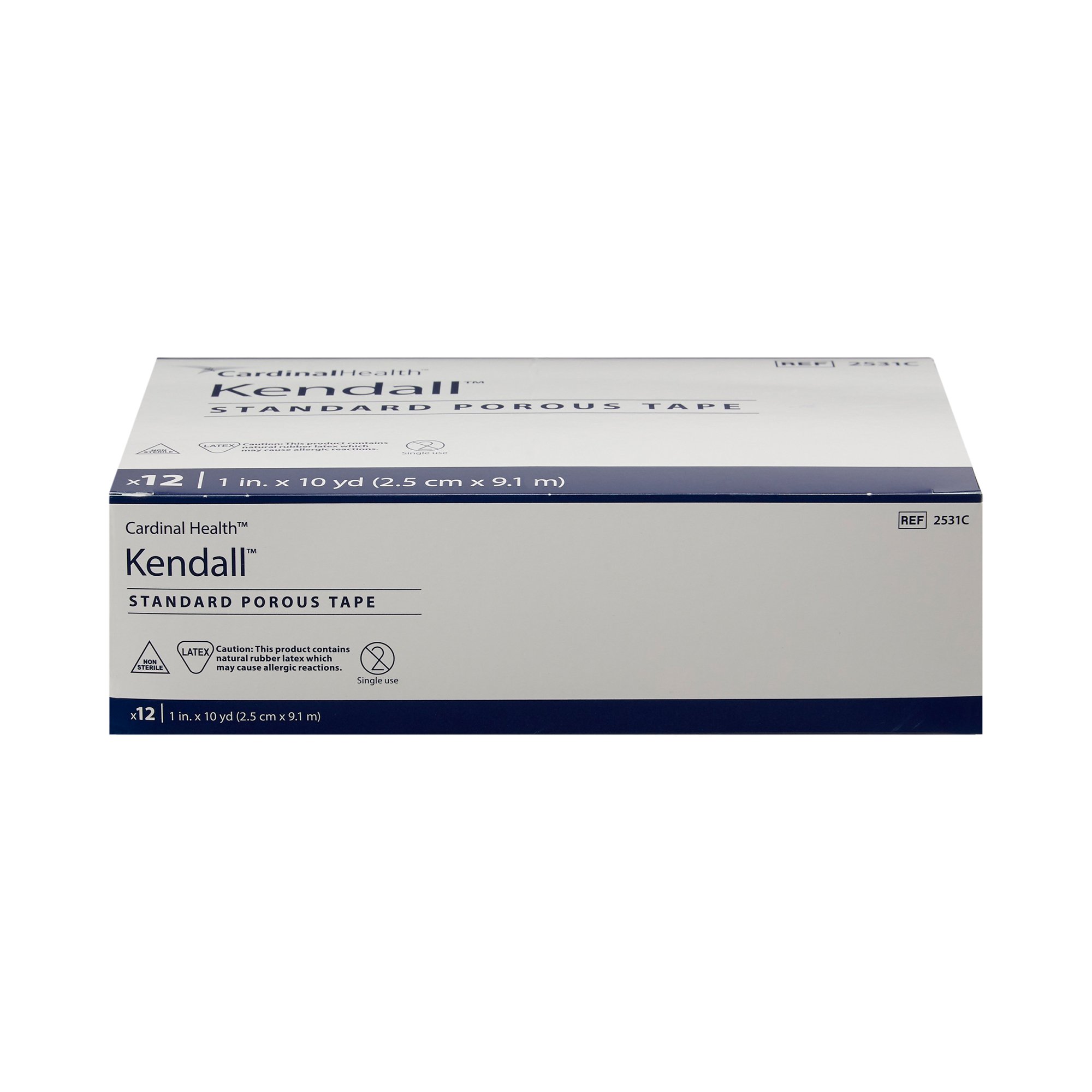 Cardinal 2531C - Kendall™ Cloth Medical Tape, 1 Inch x 10 Yard, White - 1/Roll, 12/Box, 144/Case