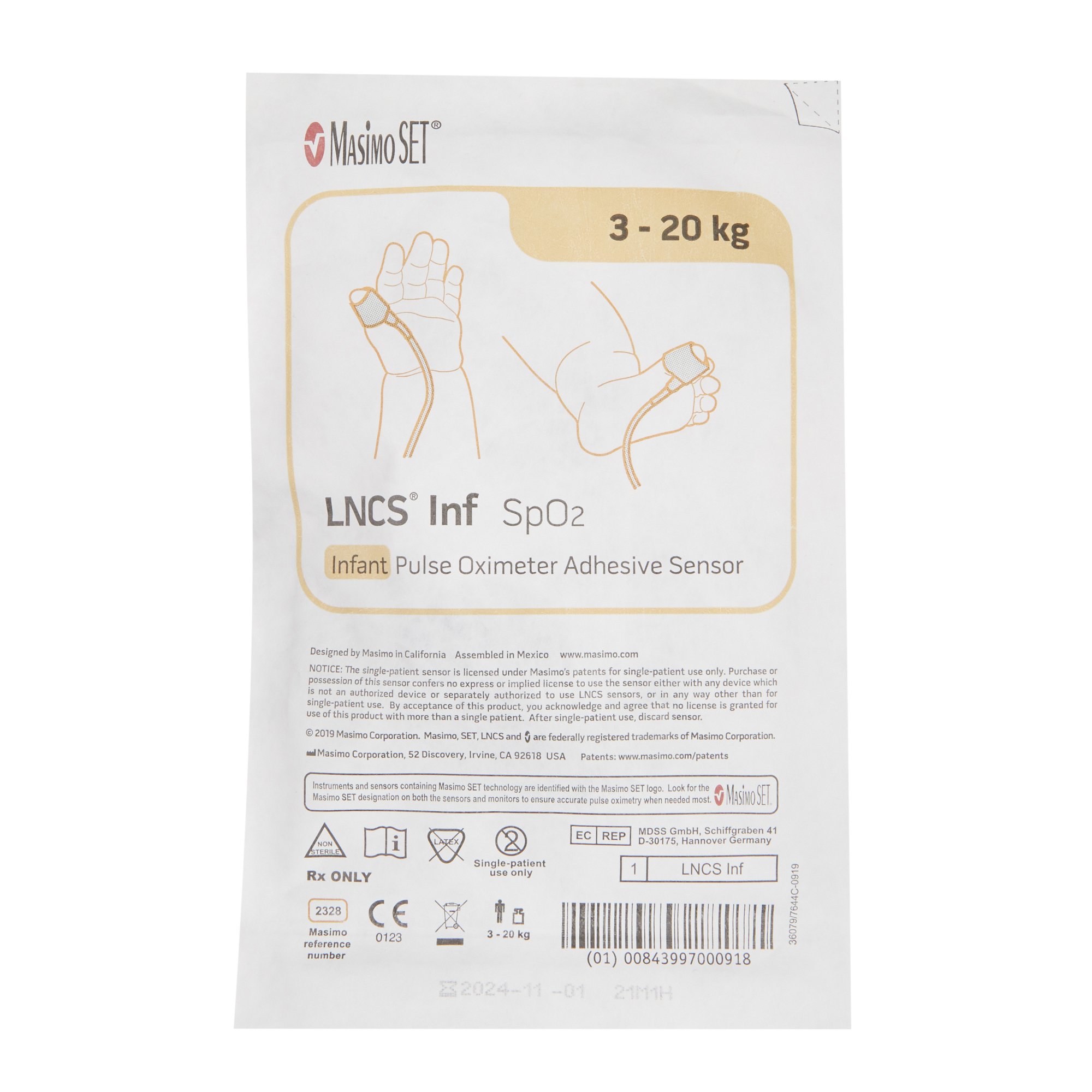 Masimo Corp - 2328 LNCS® Infant SpO2 Sensor