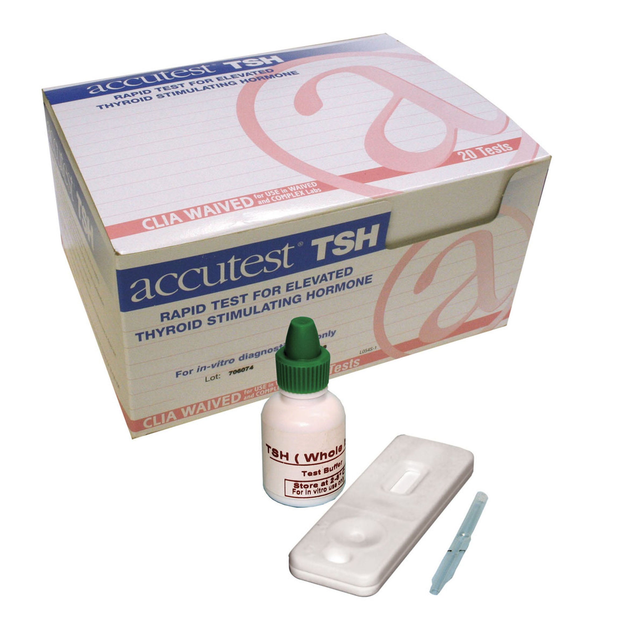 Jant Pharmacal Corp - MD801 Thyroid Testing Test Kit Accutest® Thyroid Stimulating Hormone (TSH) 20 Tests CLIA Waived