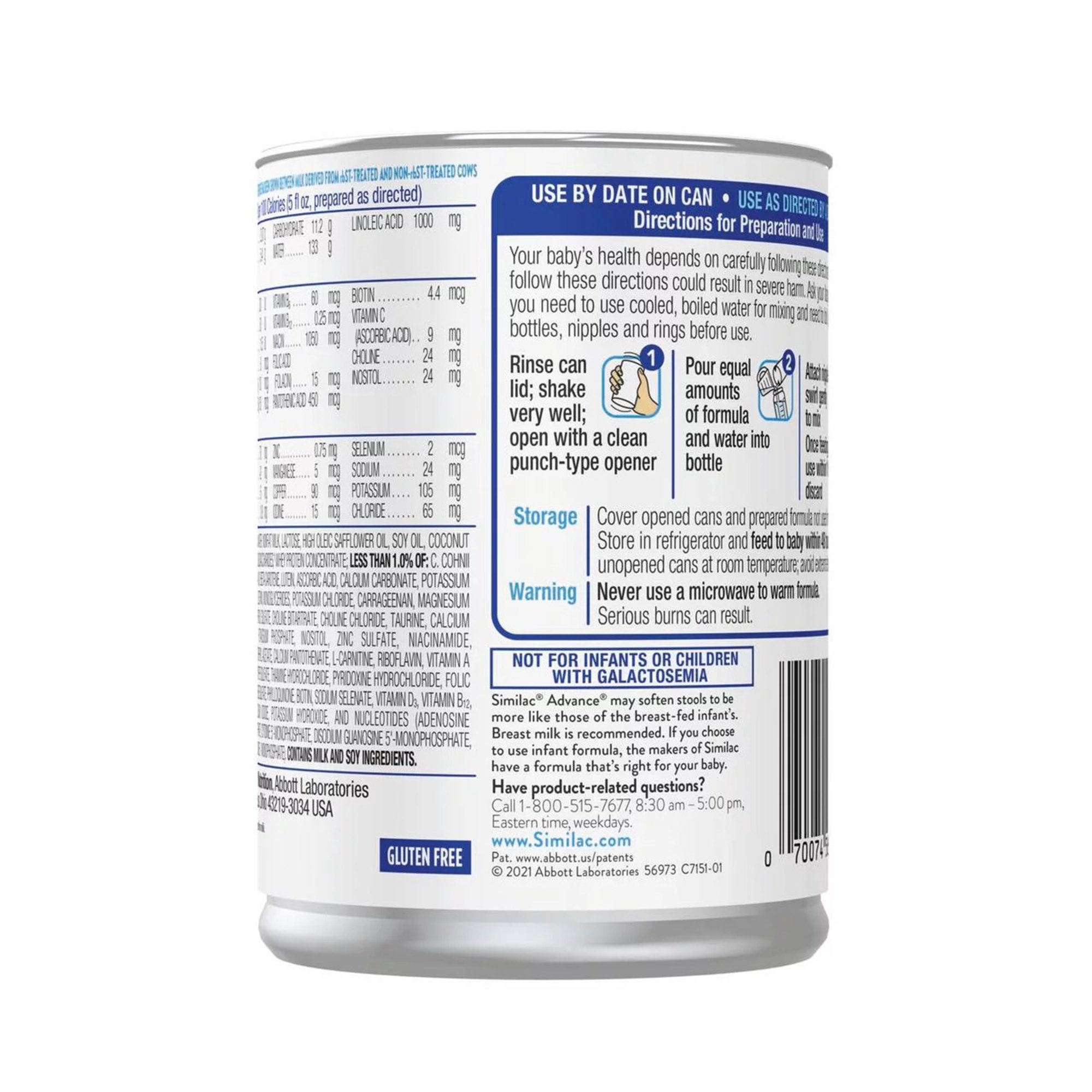 Abbott Nutrition - 56973 Similac® Advance® Liquid Concentrate Infant Formula