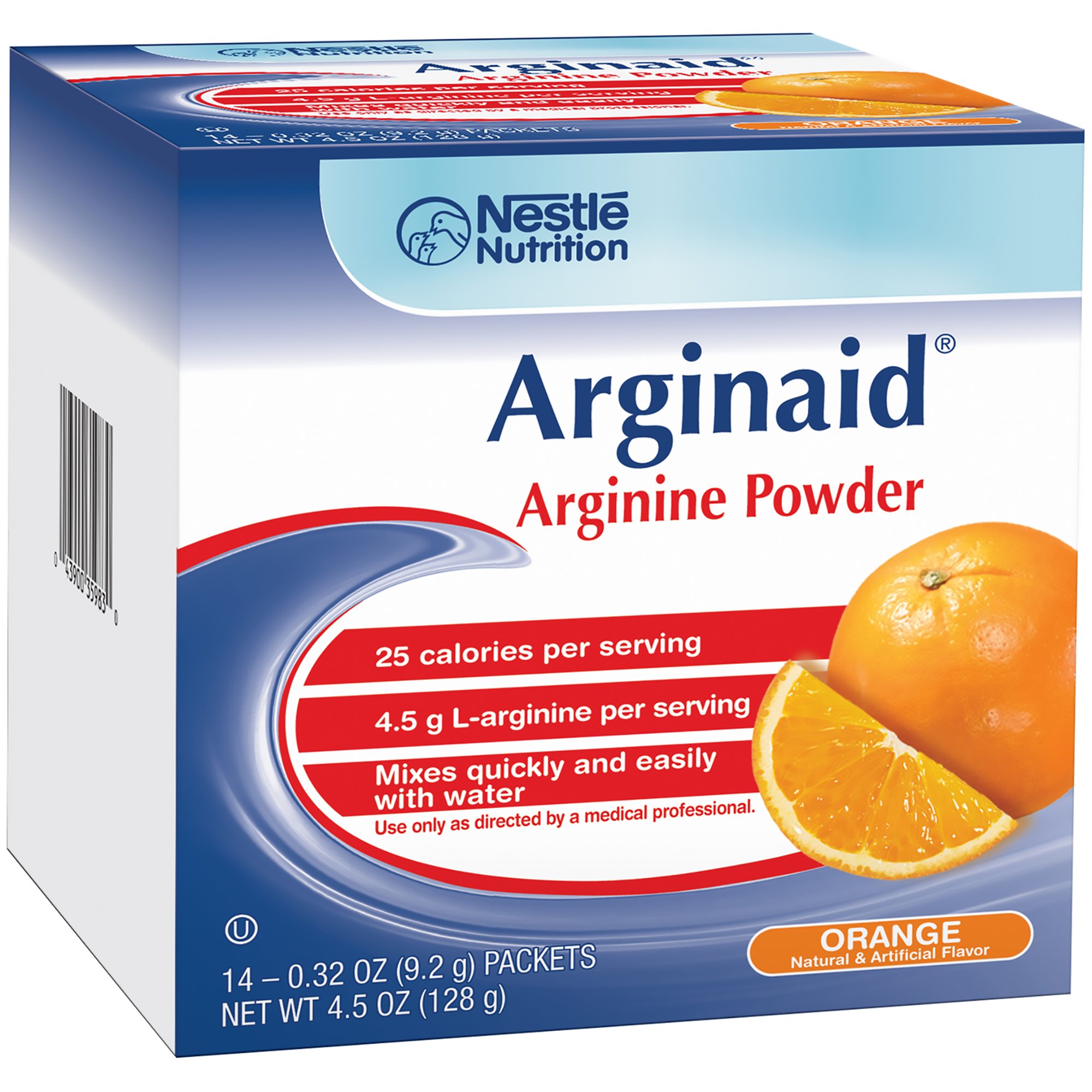 Nestle Healthcare Nutrition 10043900359837 - Arginaid® Orange Arginine Powder - 1/Each, 14/Box, 56/Case