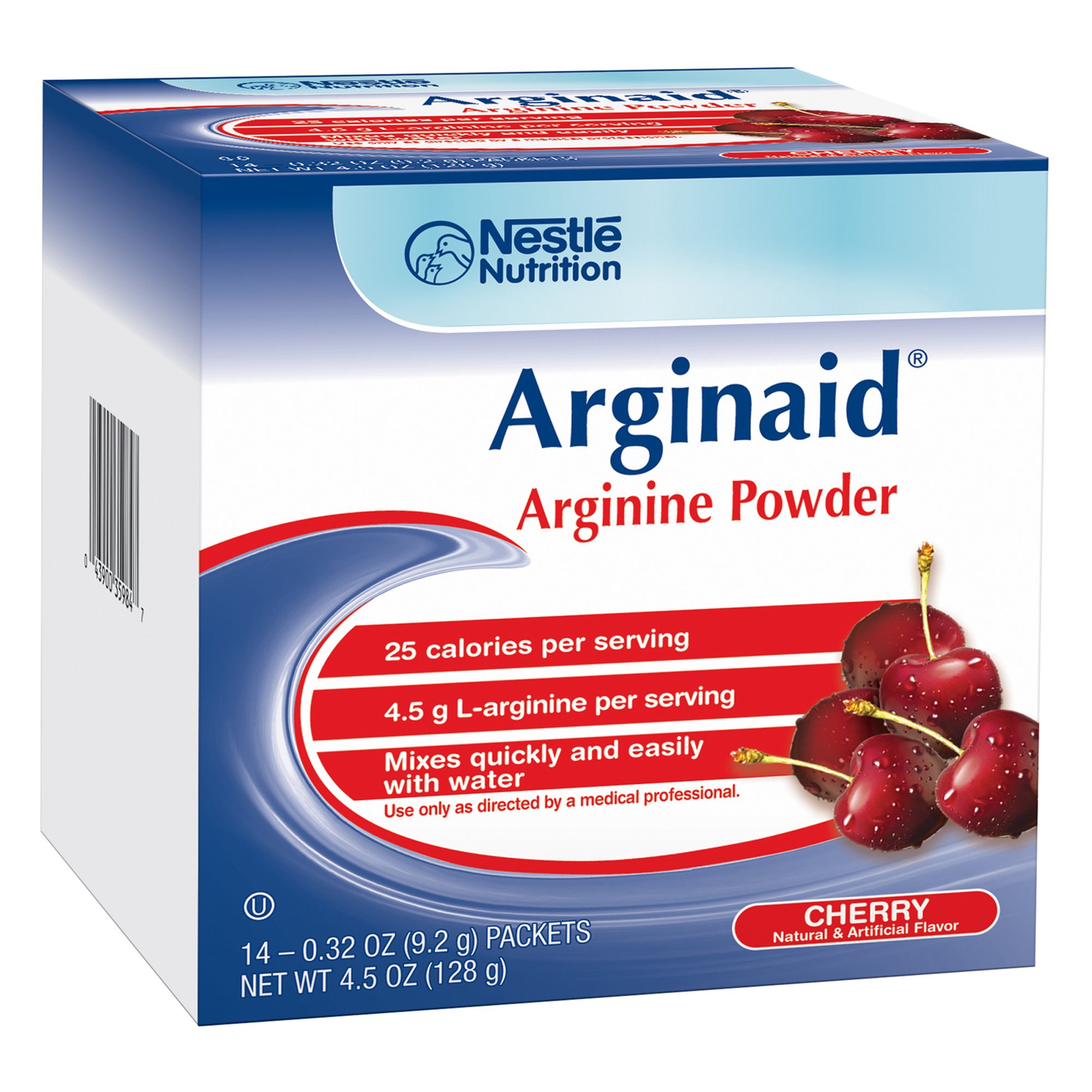 Nestle Healthcare Nutrition 10043900359844 - Arginaid® Cherry Arginine Powder - 1/Each, 14/Box, 56/Case