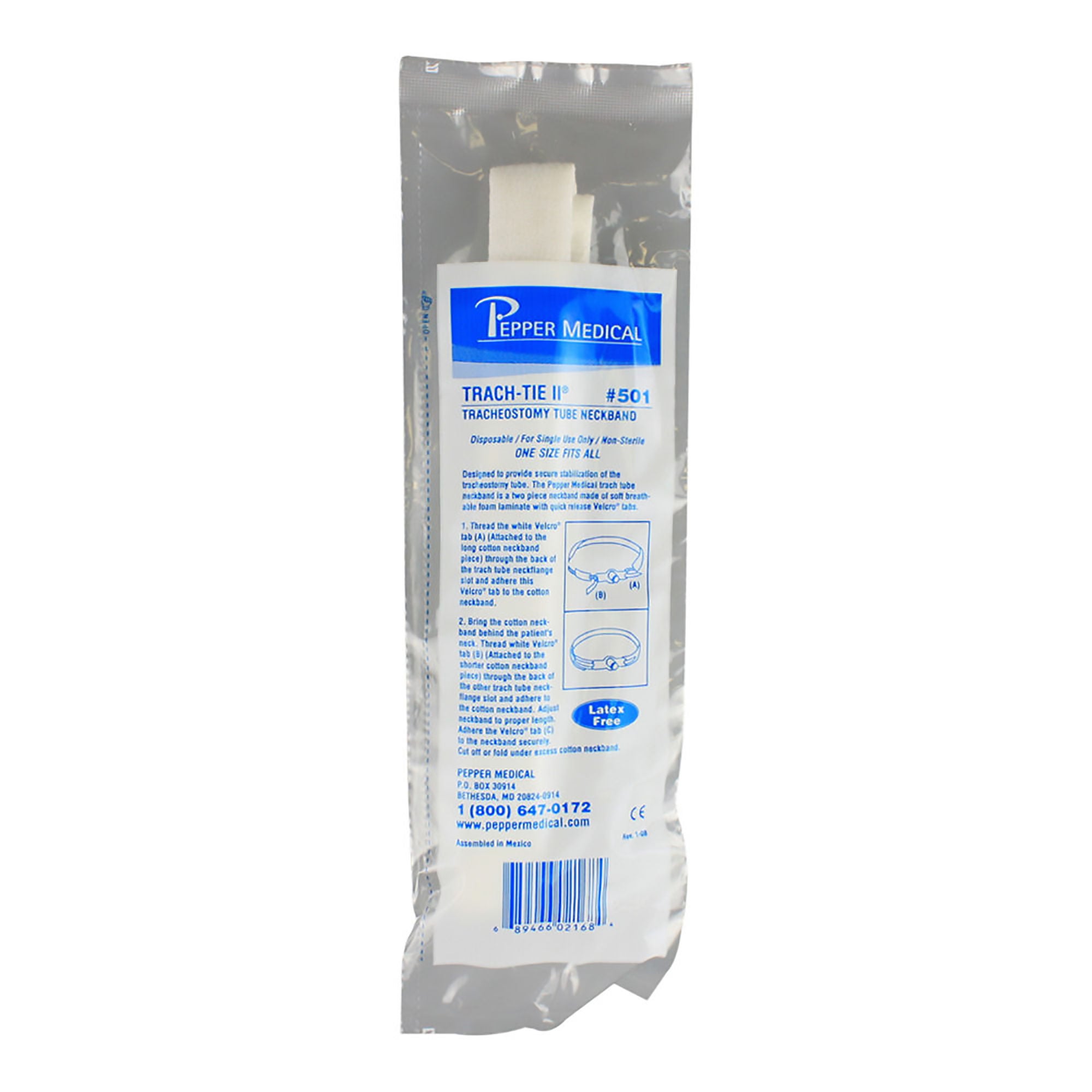 Pepper Medical - 501 Tracheostomy Tube Holder TRACH-TIE® ll 1 X 22-1/2 Inch Adult