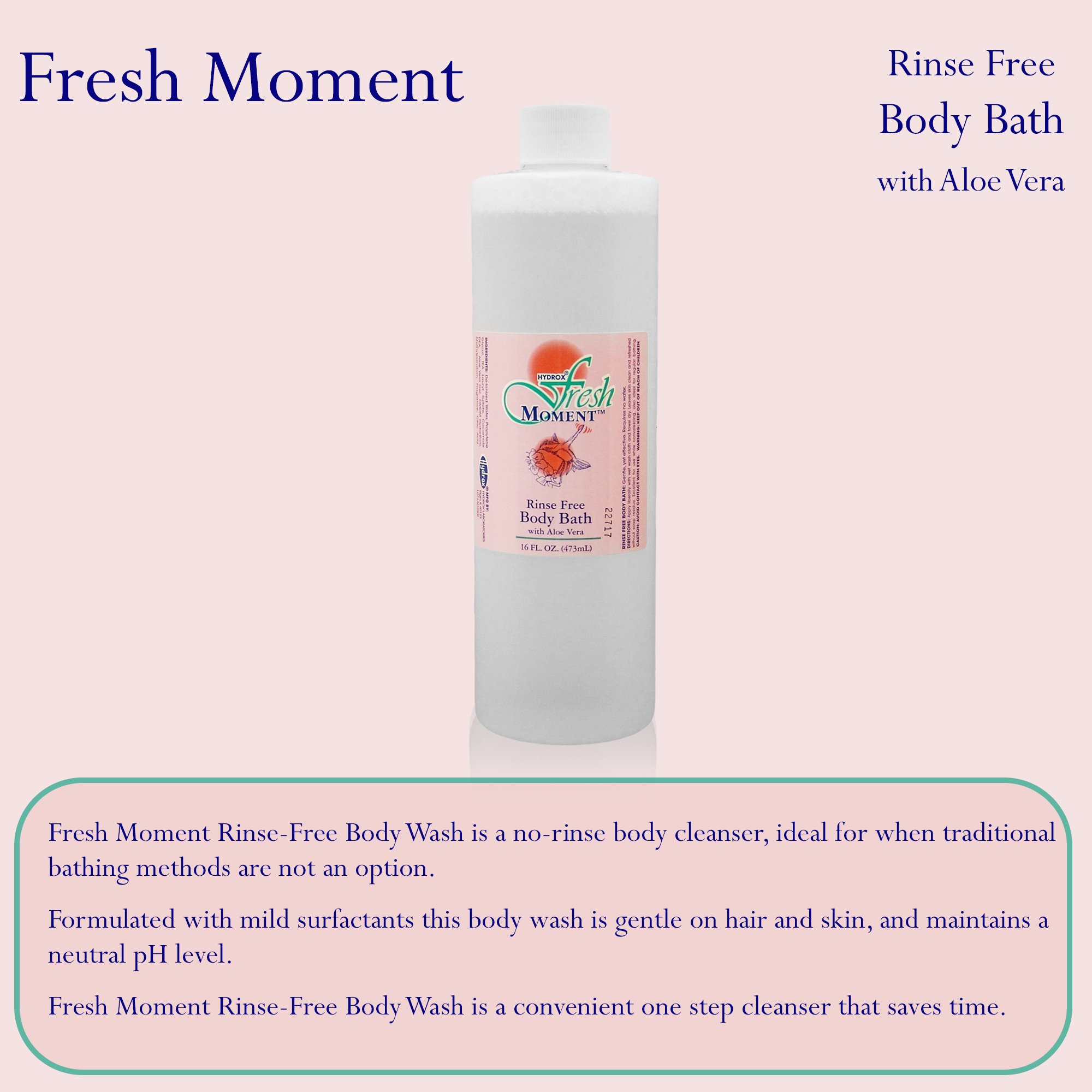 McKesson Brand - HDX-D2502 Fresh Moment™ Rinse-Free Body Wash
