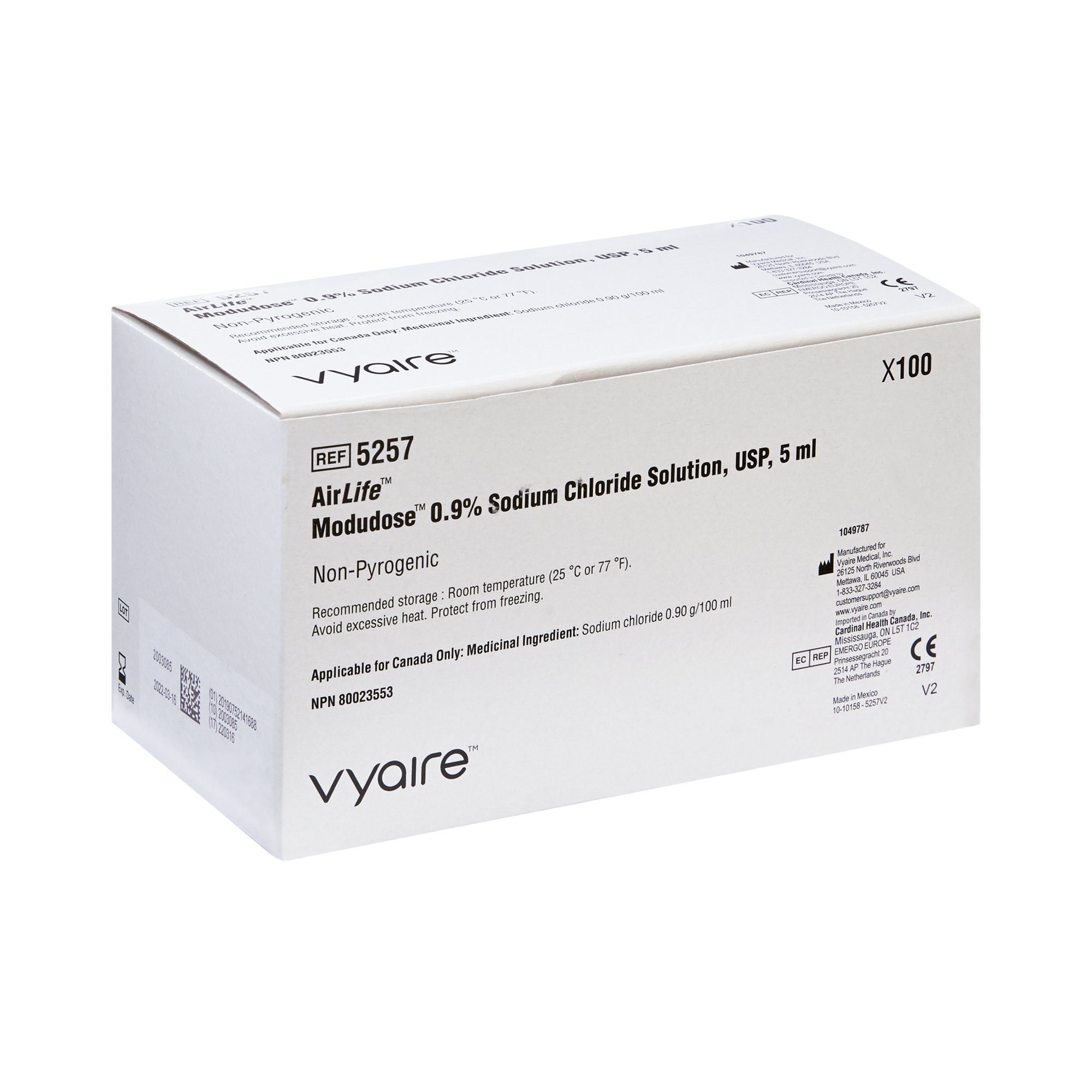 Sun Med - 5257 AirLife™ Modudose 0.9% Sodium Chloride Respiratory Therapy Solution