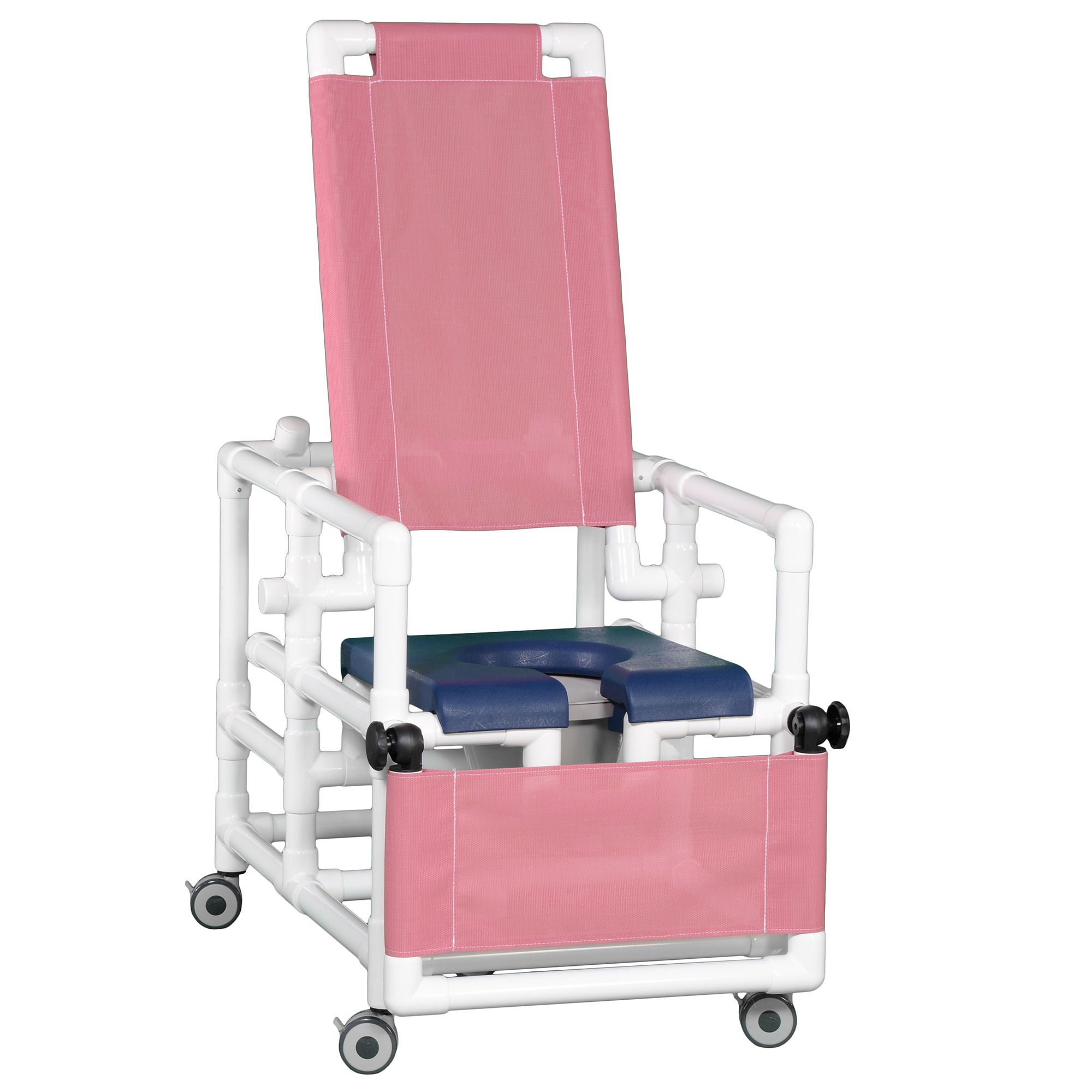 IPU - SCC260 RC G-N-L-B Commode / Shower Chair ipu® Fixed Arms PVC Frame Reclining Backrest 24 Inch Seat Width 300 lbs. Weight Capacity