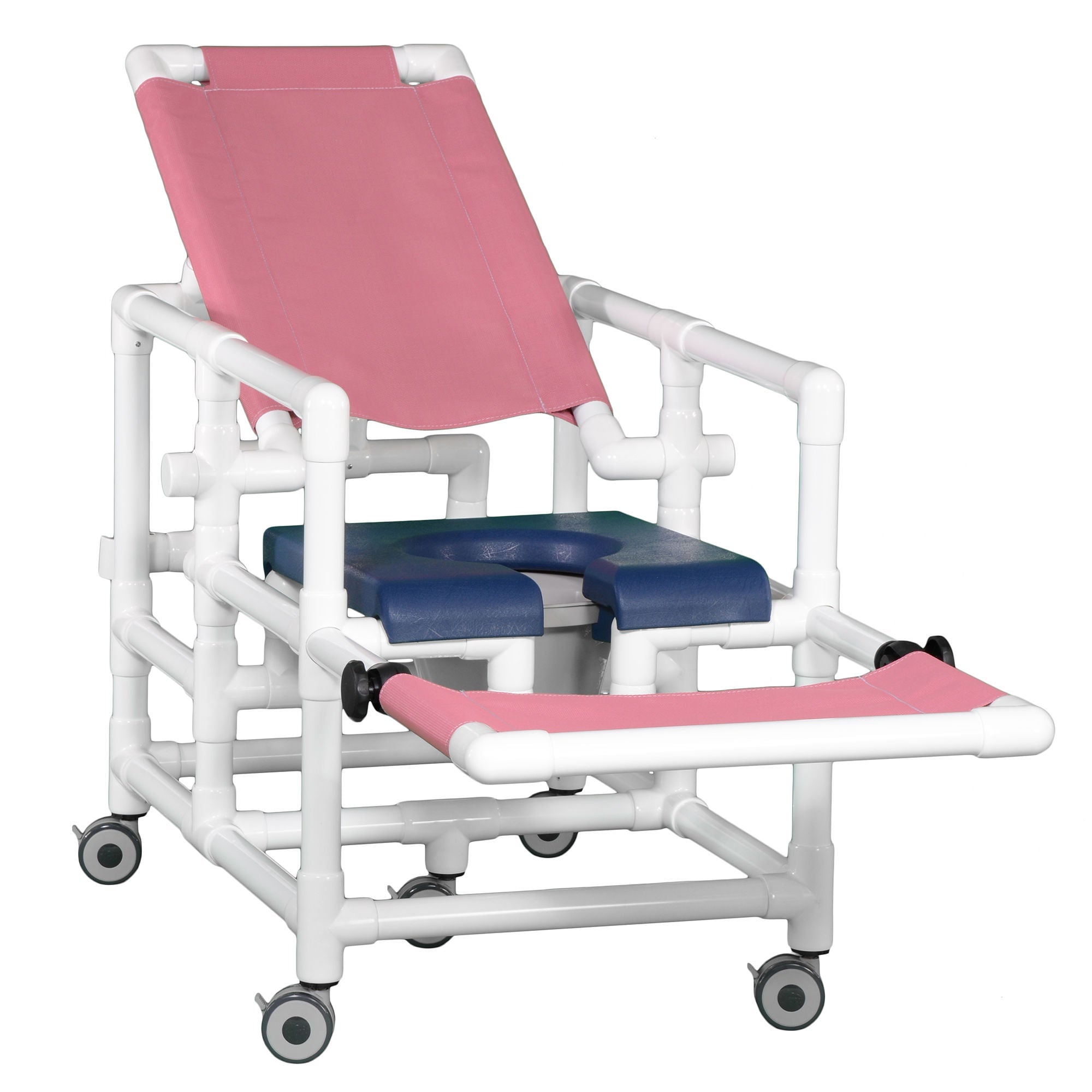 IPU - SCC260 RC G-N-L-B Commode / Shower Chair ipu® Fixed Arms PVC Frame Reclining Backrest 24 Inch Seat Width 300 lbs. Weight Capacity