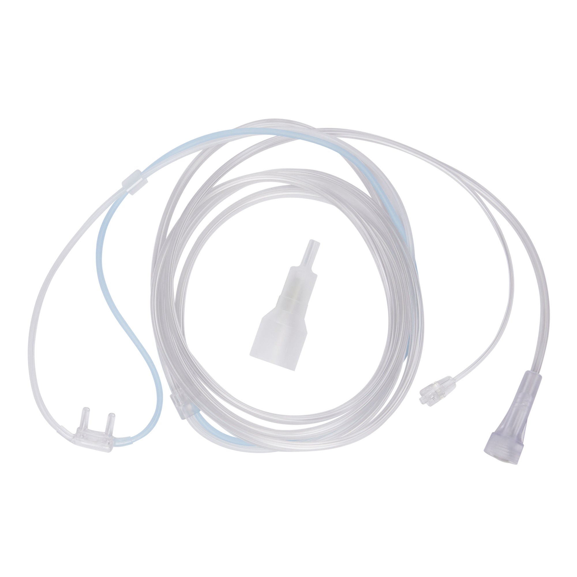 Flexicare - 032-10-125U ETCO2 Nasal Cannula Flexicare® Adult Curved Prongs 7 Foot Tubing Low Flow Rate