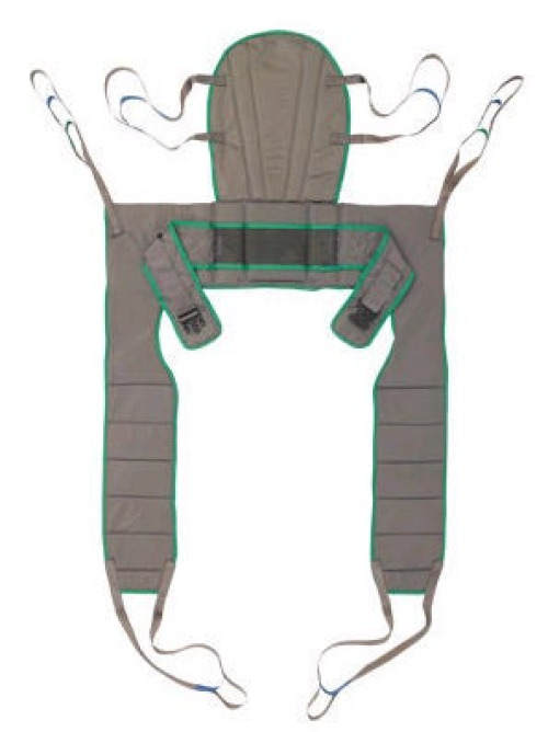 Invacare - 2478446 Toileting Sling Dress High With Head Support 6 Strap and Waist Belt Large 450 lbs. Weight Capacity