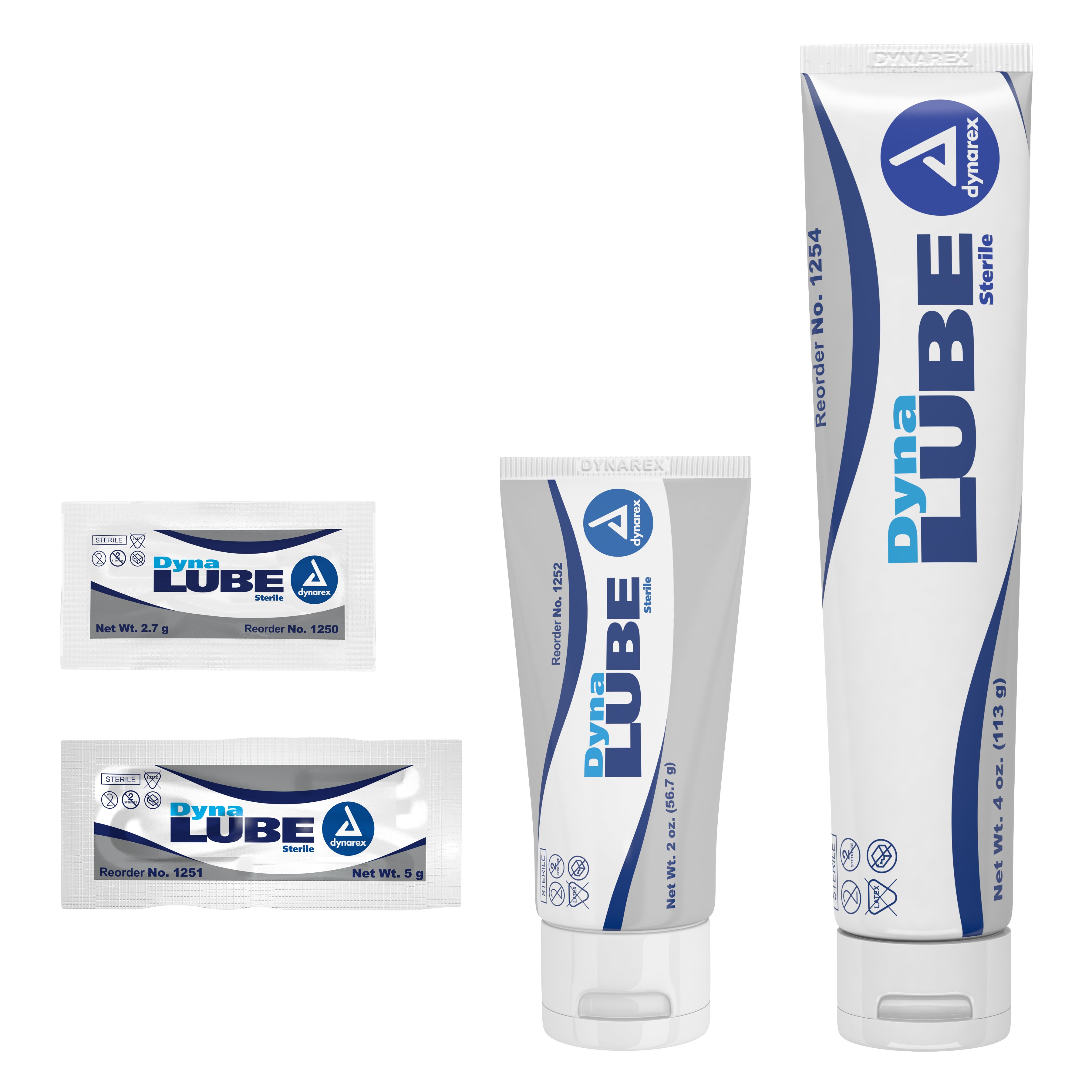 Dynarex 1252 - DynaLube Lubricating Jelly, 2-ounce tube - 1/Each, 12/Box, 72/Case