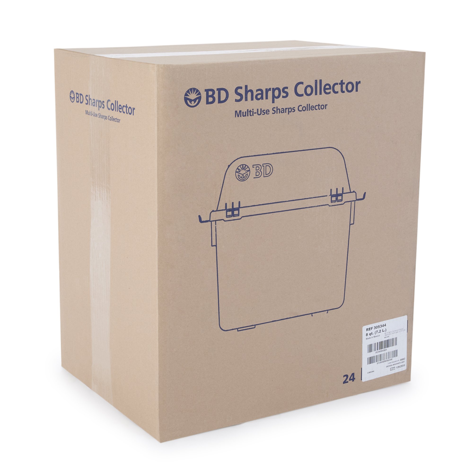 BD 305344 - BD™ Multi-purpose Sharps Container, 10.3 x 11.3 x 6.8 Inch - 1/Each, 24/Case