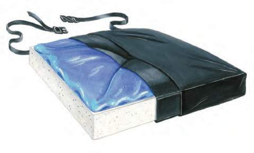 Skil-Care - 751036 Coccyx Relief Seat Cushion Gel-Foam X-Cushion 20 W X 16 L X 2-1/2 D Inch Foam / Gel