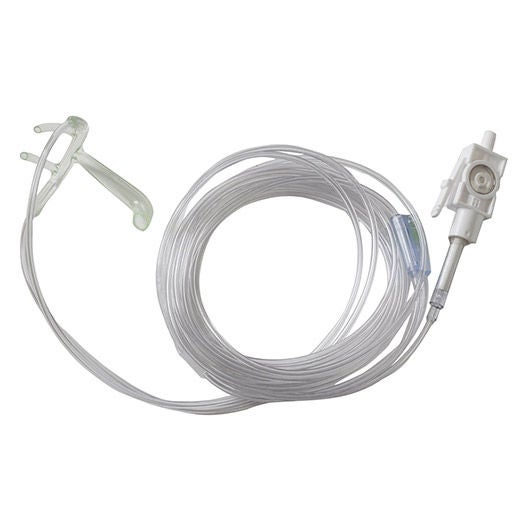 Zoll Medical - 8000-0354 ETCO2 Oral / Nasal Cannula LoFlo™ ETCO2 Sidestream Adult Curved Prongs High Flow Rate
