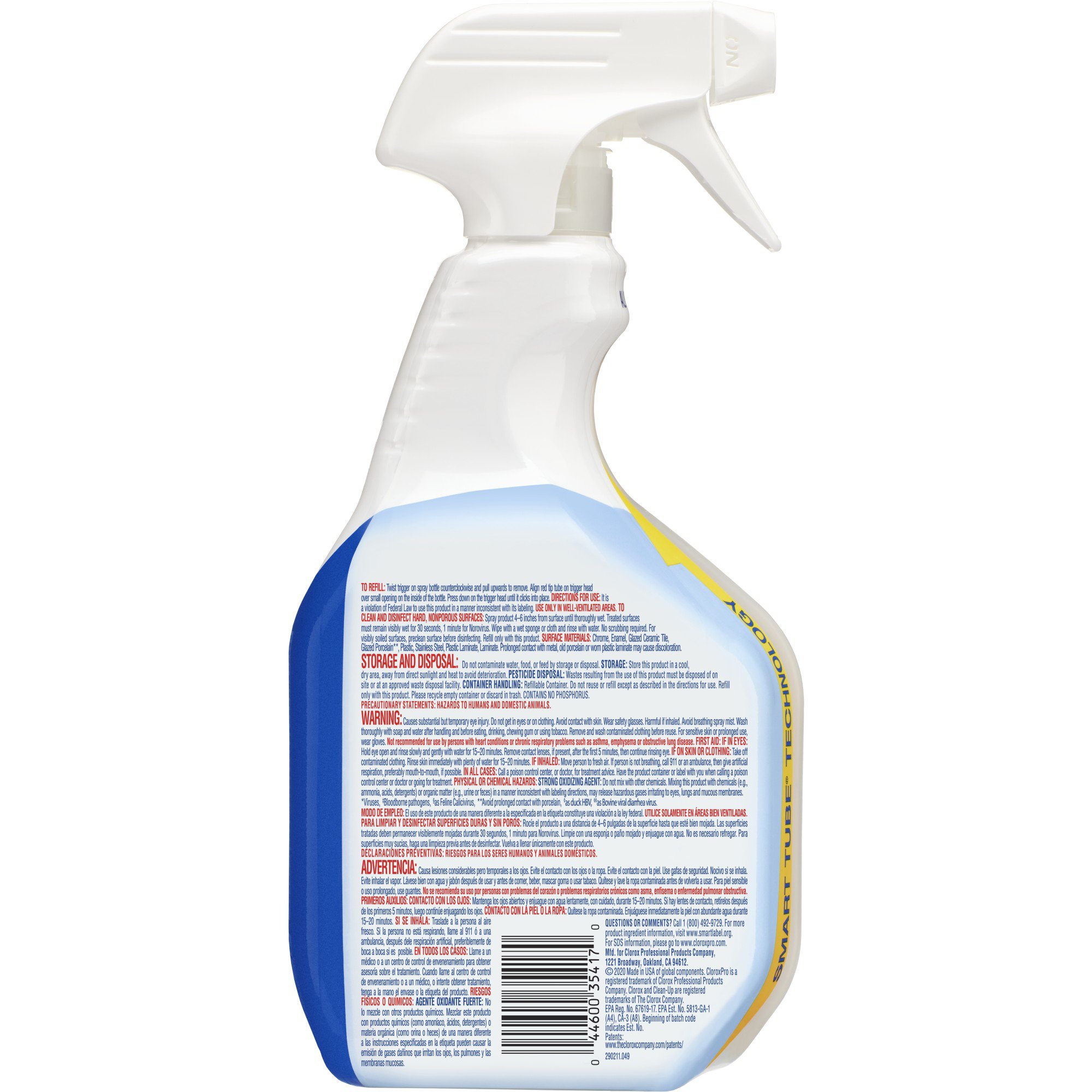 The Clorox Company 35417 - Clorox Pro™ Clean-Up® Disinfectant Cleaner w/ Bleach, 32-ounce spray bottle - 1/Bottle, 9/Case