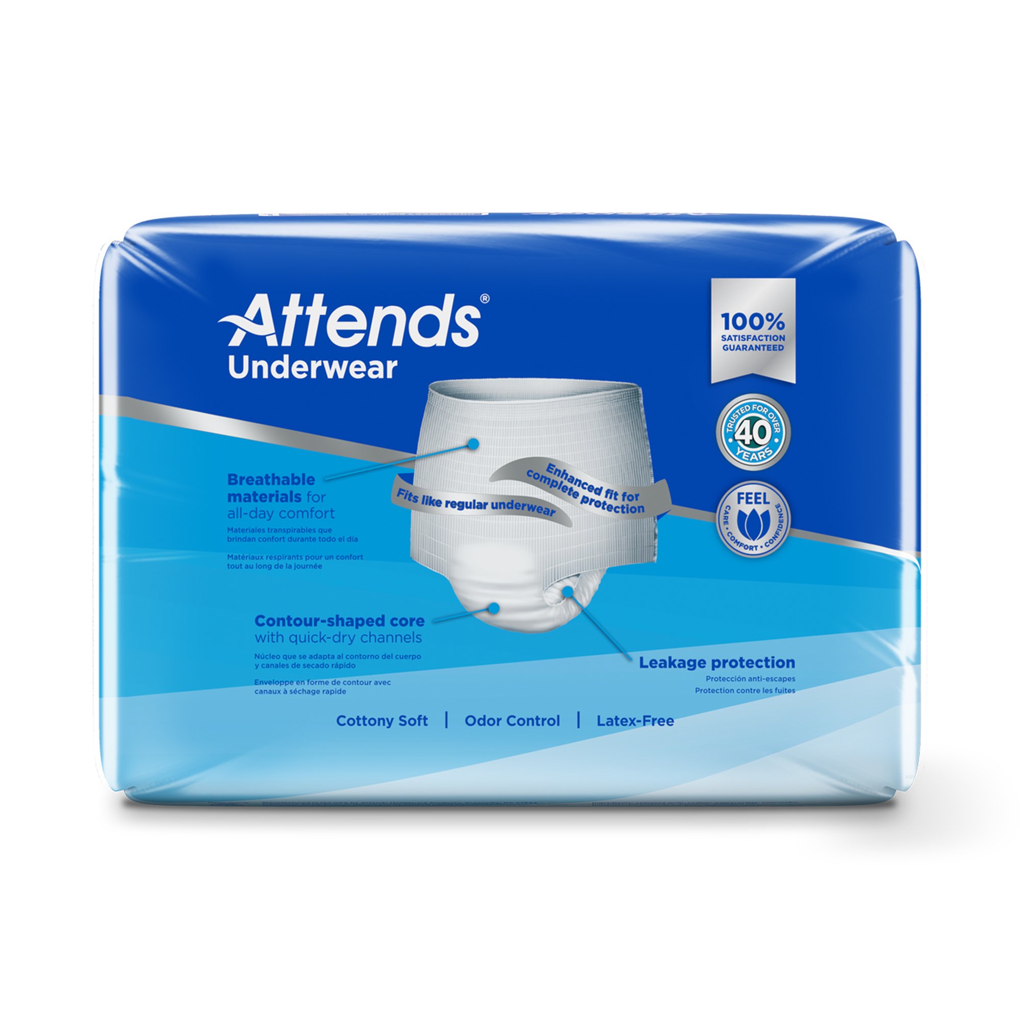 Attends Healthcare Products AP0720100 - Attends® Maximum Absorbent Underwear, Medium - 25/Pack, 100/Case
