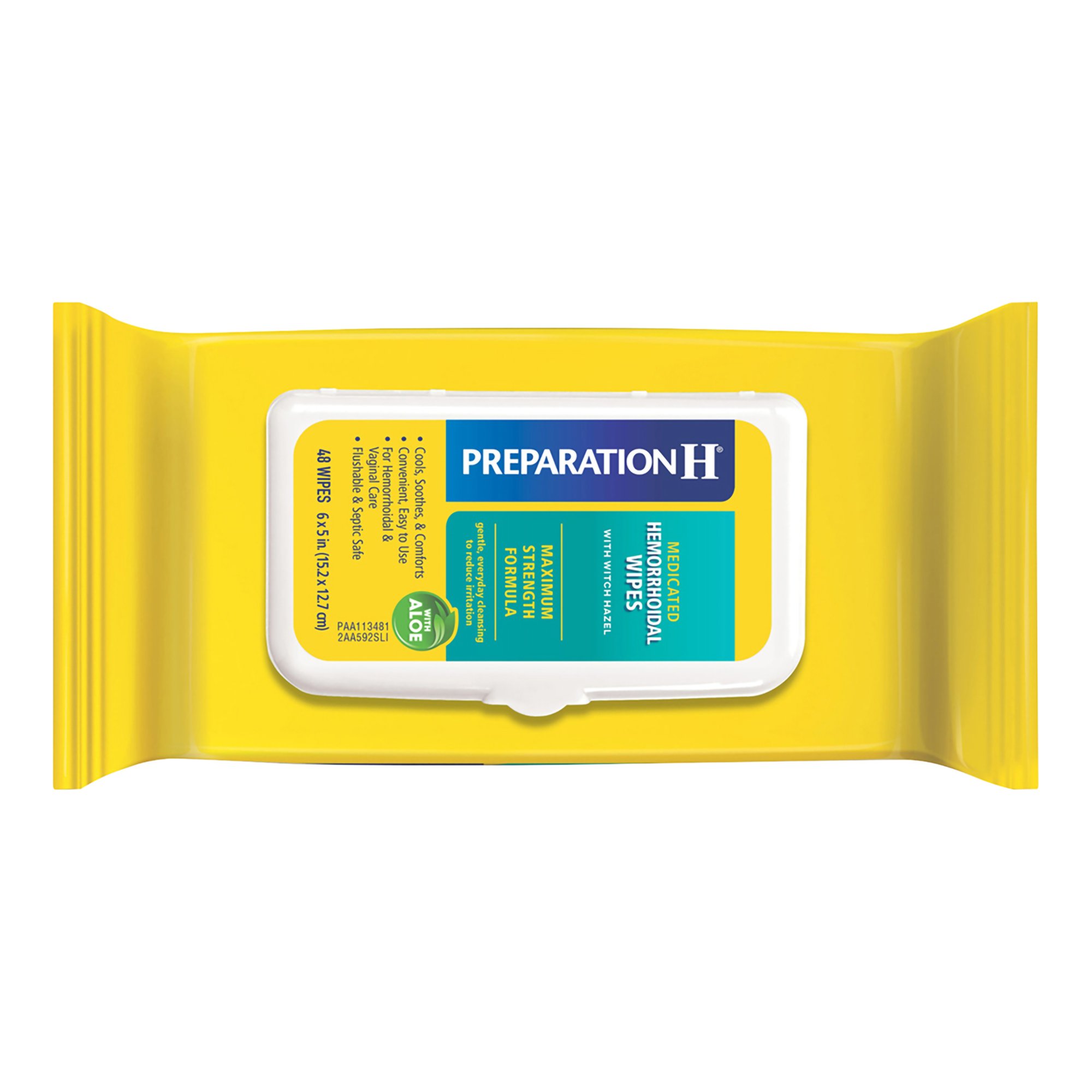 Glaxo Consumer Products - 00573055620 Preparation H® Medicated Hemorrhoidal Wipes w/ Witch Hazel & Aloe