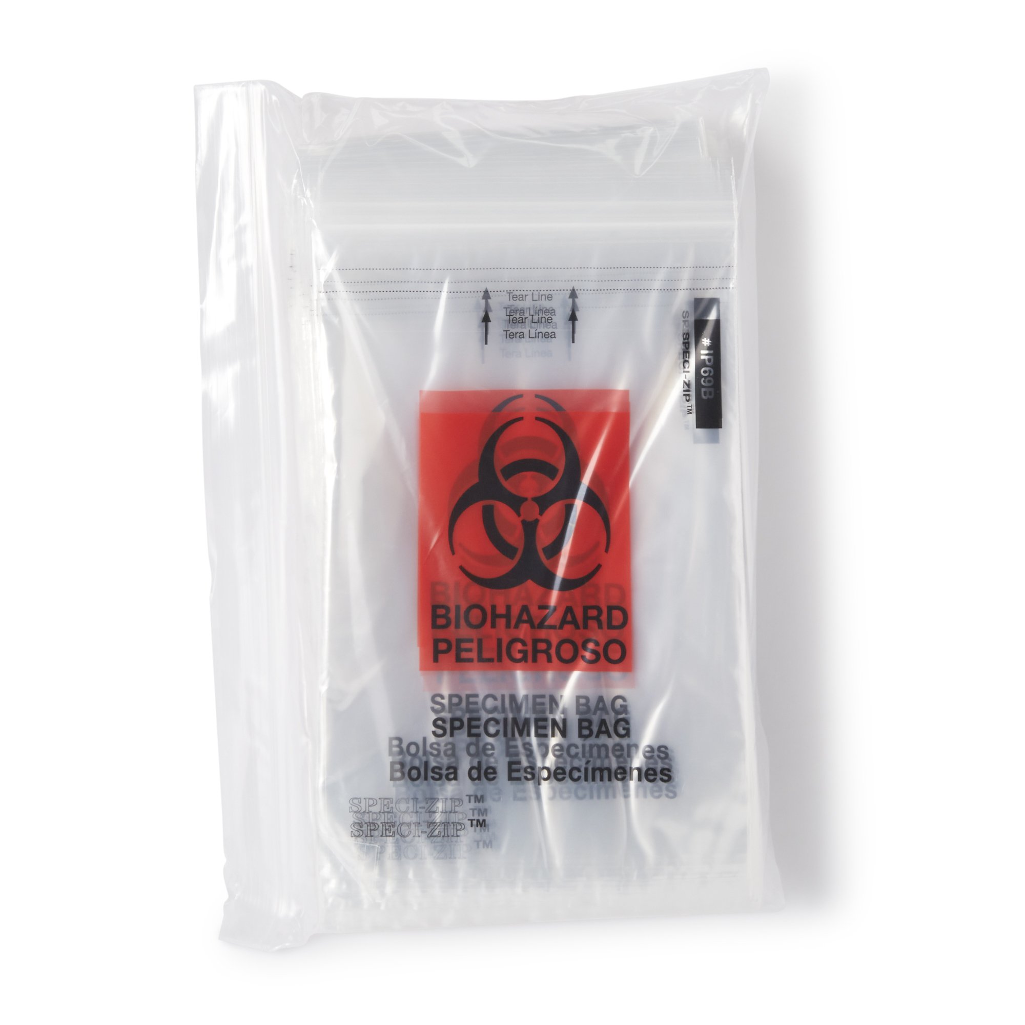 Minigrip IP69B - Speci-Zip® Specimen Transport Bag with Document Pouch, Zip Closure, 6 x 9 Inch - 1000/Case