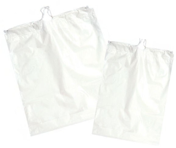 Medegen Medical Products LLC - PLD14WHI Reclosable Bag 14 X 16 Inch Plastic White Drawstring Closure