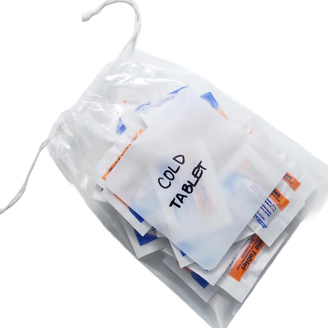Elkay Plastics - DS151014W Patient Belongings Bag Pull-Tite™ 10 X 14-1/2 Inch Polypropylene Drawstring Closure Clear / White Block
