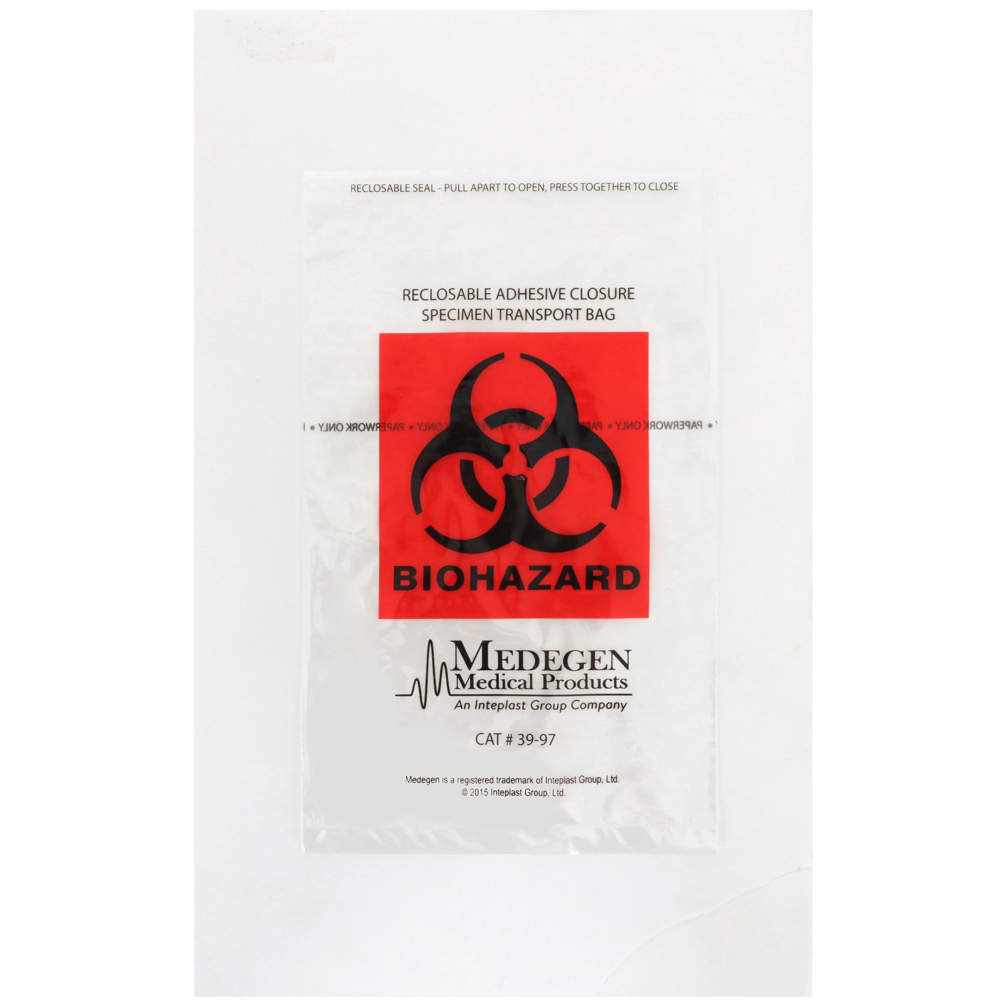 McKesson Brand - 03-3997 Medegen Specimen Transport Bag with Document Pouch