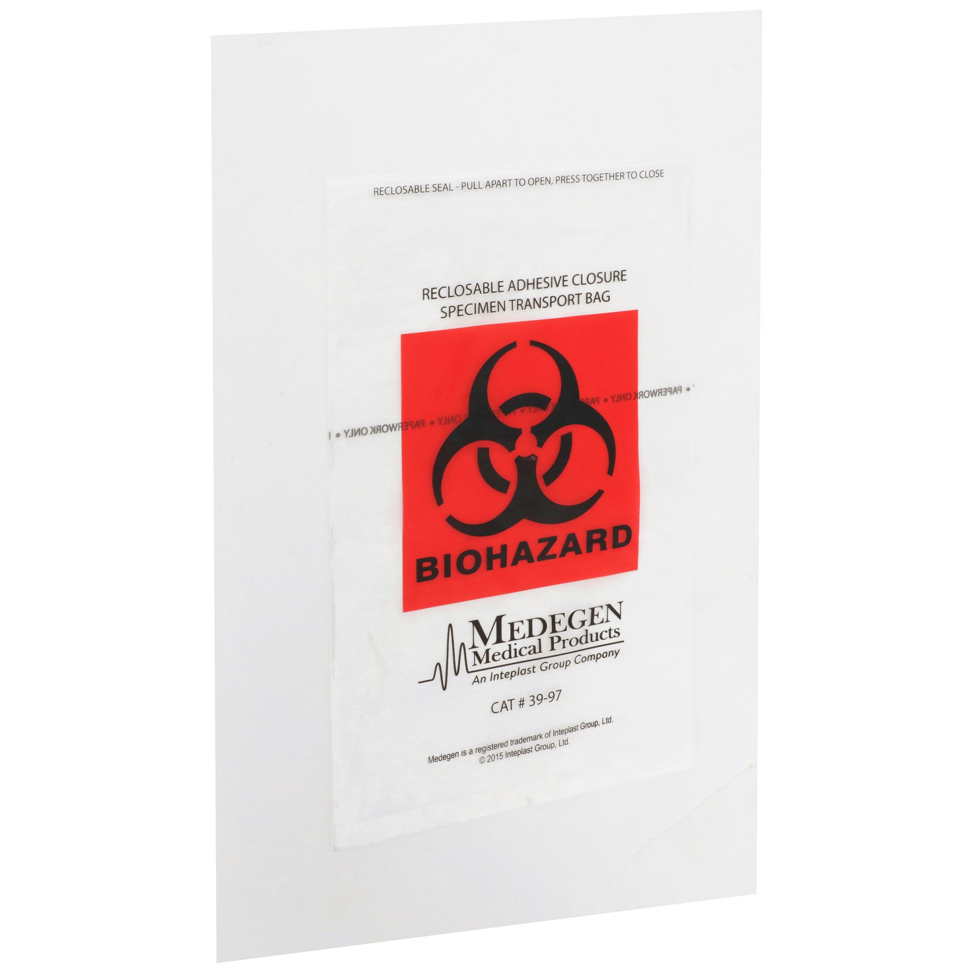 McKesson Brand 03-3997 - Medegen Specimen Transport Bag with Document Pouch, Adhesive Closure, 6 x 9 Inch - 1/Each, 1000/Case