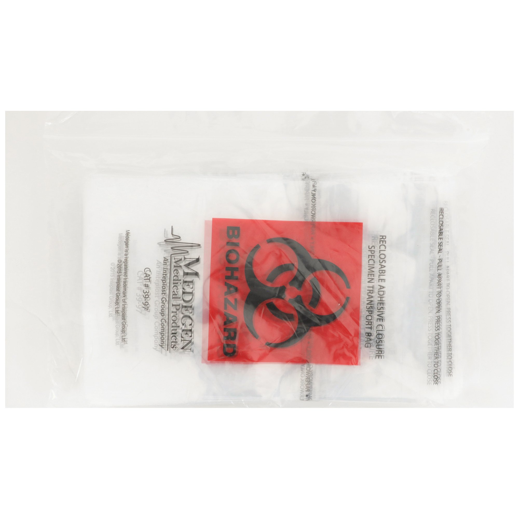 McKesson Brand 03-3997 - Medegen Specimen Transport Bag with Document Pouch, Adhesive Closure, 6 x 9 Inch - 1/Each, 1000/Case
