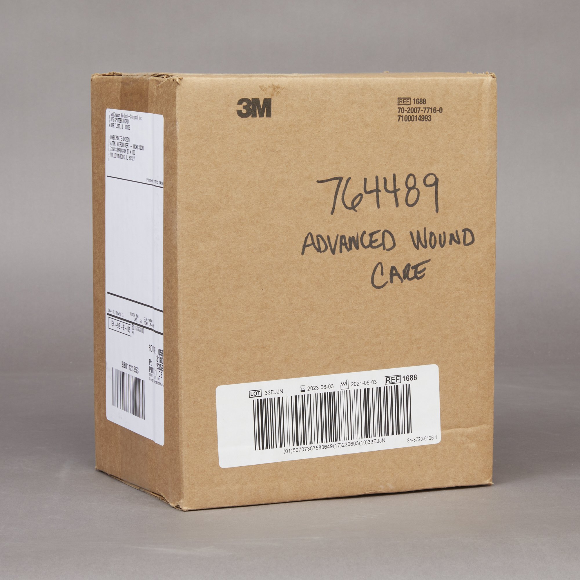 Solventum Corporation 1688 - 3M™ Tegaderm™ IV Advanced Securement Dressing, 4 x 4¾ Inch - 50/Box, 200/Case