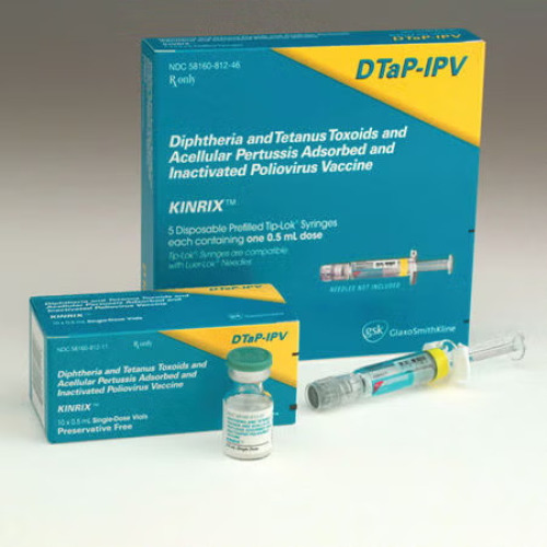 Glaxo Smith Kline - 58160081252 Kinrix® Diphtheria and Tetanus Toxoids and Acellular Pertussis Adsorbed / Inactivated Poliovirus Vaccine, Preservative Free 25 Lf - 10 Lf - 25 mcg - 80 DU / 0.5 mL Injection 0.5 mL