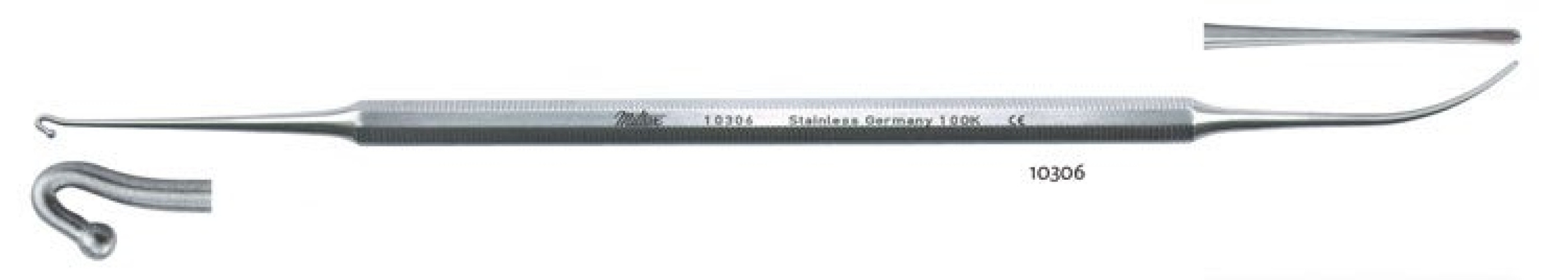 Integra Lifesciences - 10306 Phlebectomy Extractor Miltex® Varady 7 Inch Length German Stainless Steel