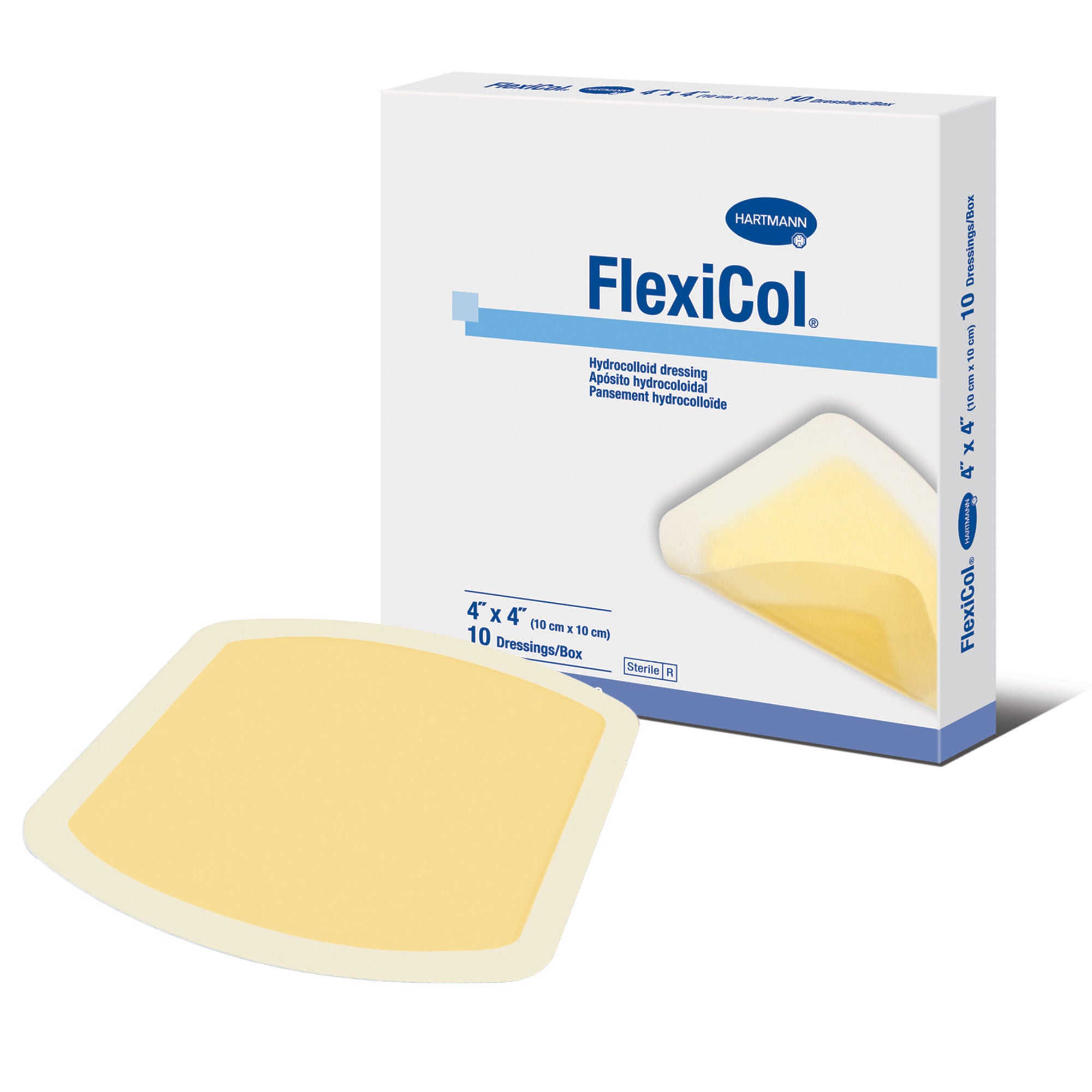 Hartmann - 48610000 Hydrocolloid Dressing FlexiCol® Without Backing 4 X 4 Inch Square Hydrocolloid