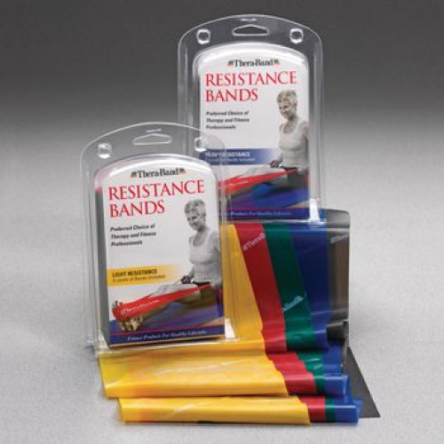 Performance Health - 081234798 Exercise Resistance Band Set TheraBand® Beginner Yellow / Red / Green 5 Inch X 5 Foot Easy Resistance