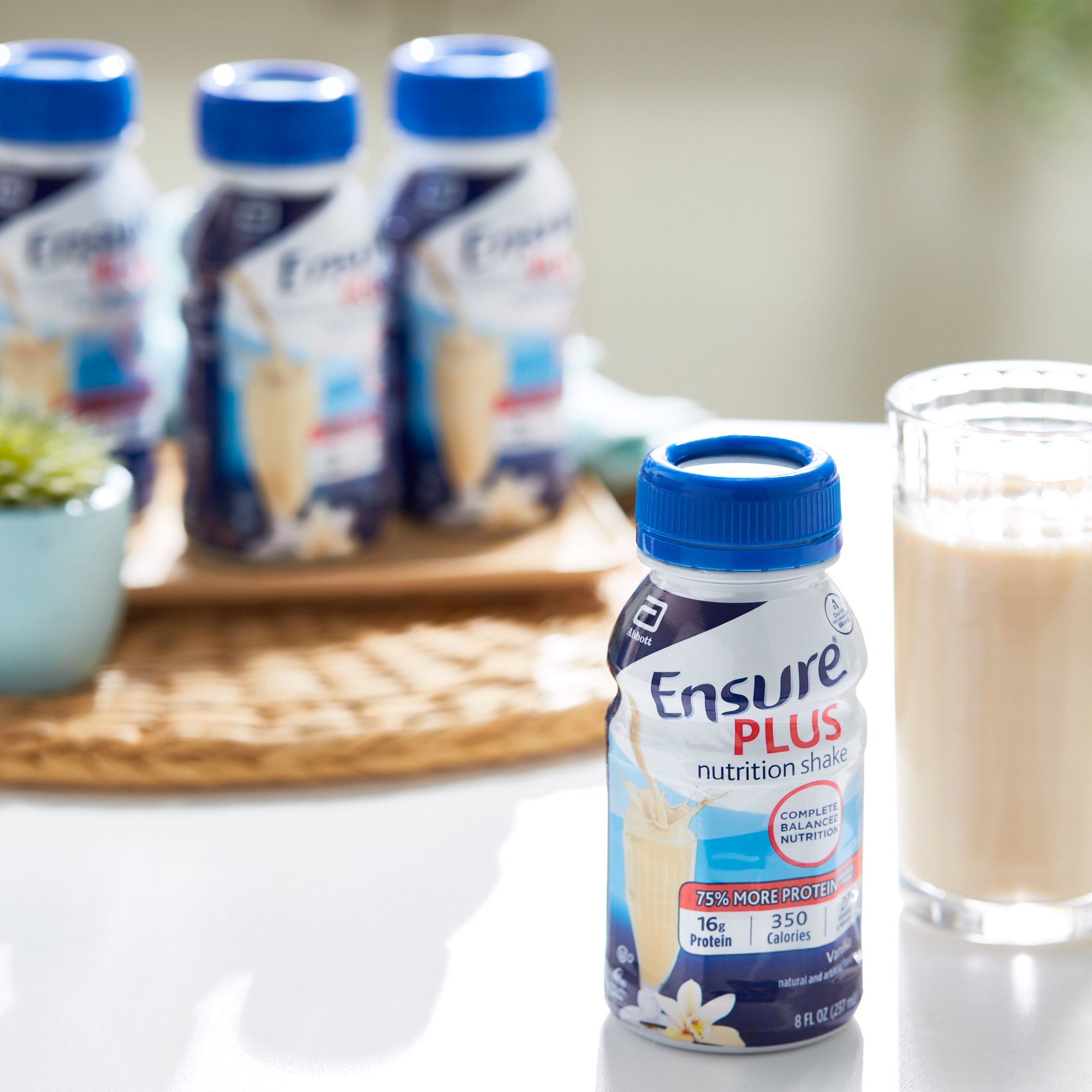 Abbott Nutrition 57263 - Ensure® Plus Nutrition Shake, Vanilla, 8-ounce bottle - 1/Each, 6/Pack, 24/Case