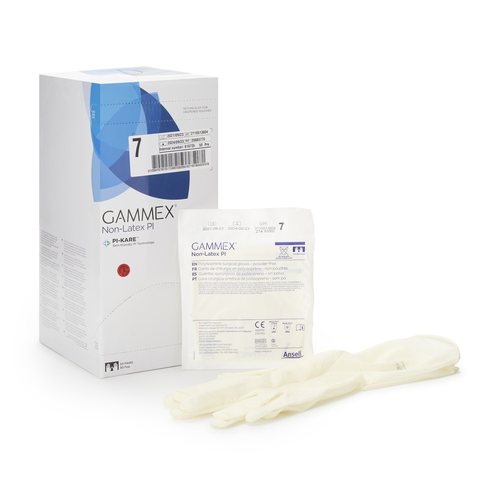 Ansell - 20685770 Gammex® Non-Latex PI Polyisoprene Surgical Glove