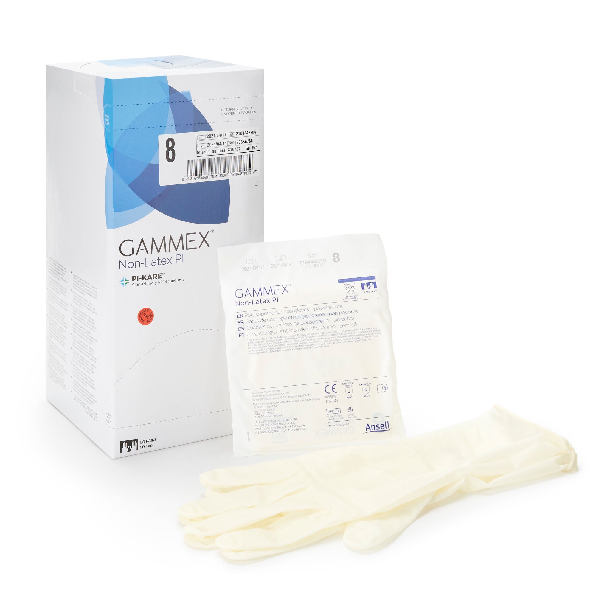 Ansell - 20685780 Gammex® Non-Latex PI Polyisoprene Surgical Glove